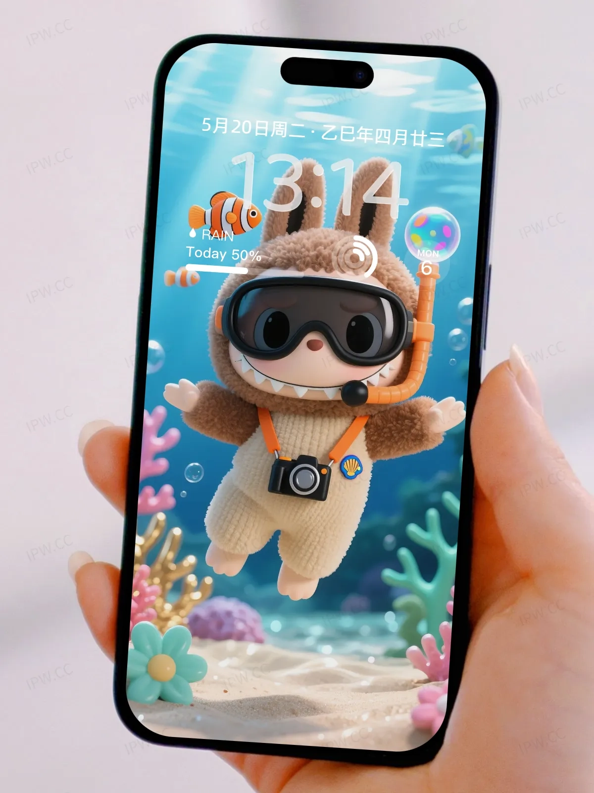 拉布布潜水手机高清静态壁纸#20250728172507 a3eddeab431d1a5