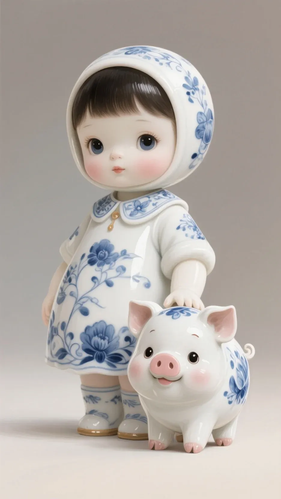 陶瓷娃娃和小猪手机高清静态壁纸#20250728172800