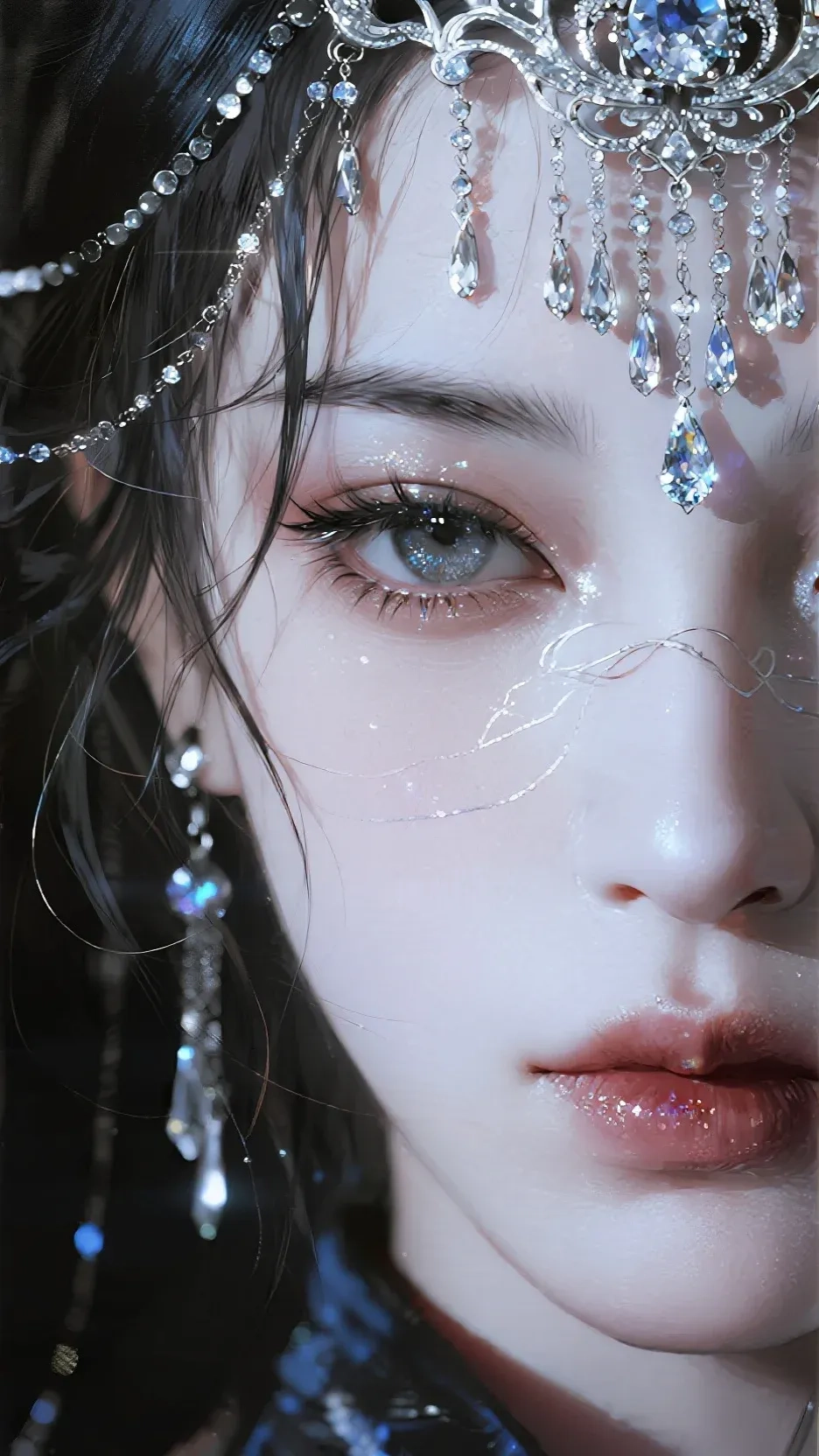 女人头像半张脸手机高清静态壁纸#20250728171132