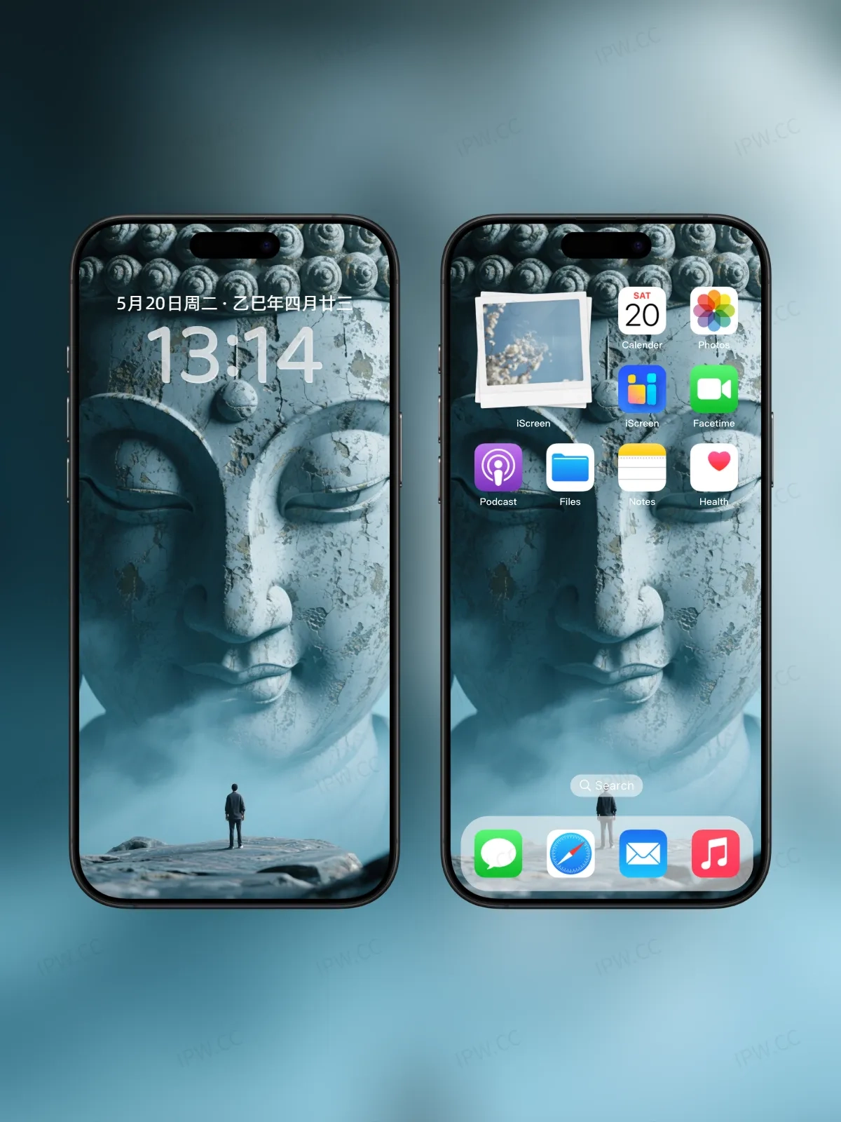 站在佛祖面前的男人手机高清静态壁纸#20250728172726 ac76b97703554d8