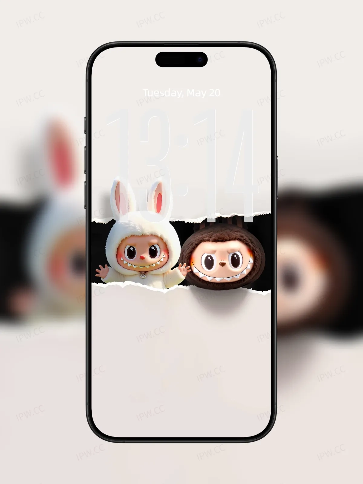 拉布布冲出屏幕手机高清动态静态壁纸