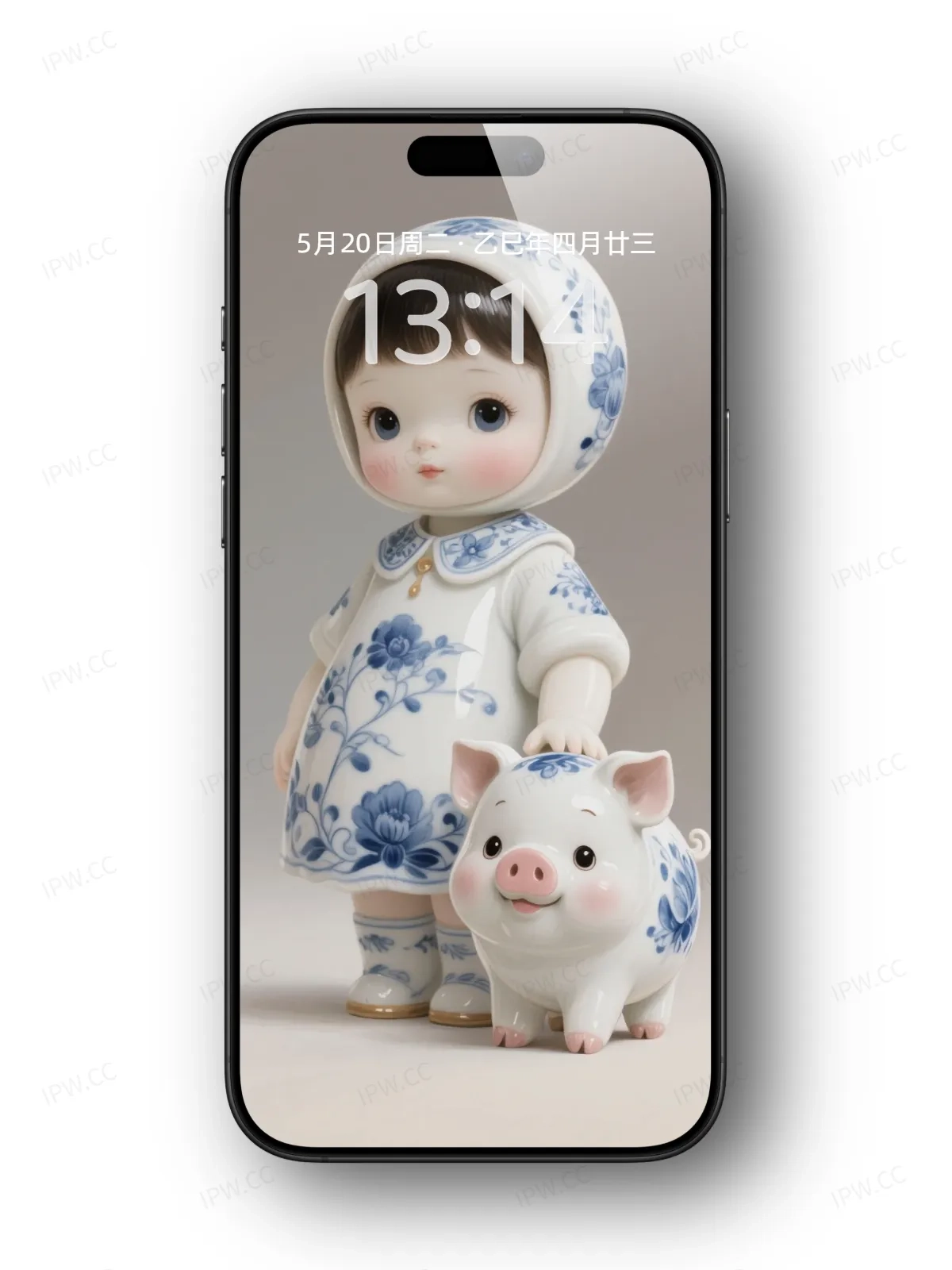 陶瓷娃娃和小猪手机高清静态壁纸#20250728172800 af781f8491d604a