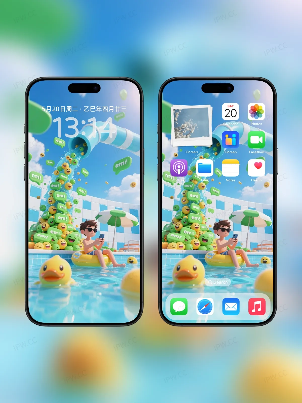 泳池小黄鸭男孩手机高清静态壁纸#20250728164610 b0ca54497f10b3d