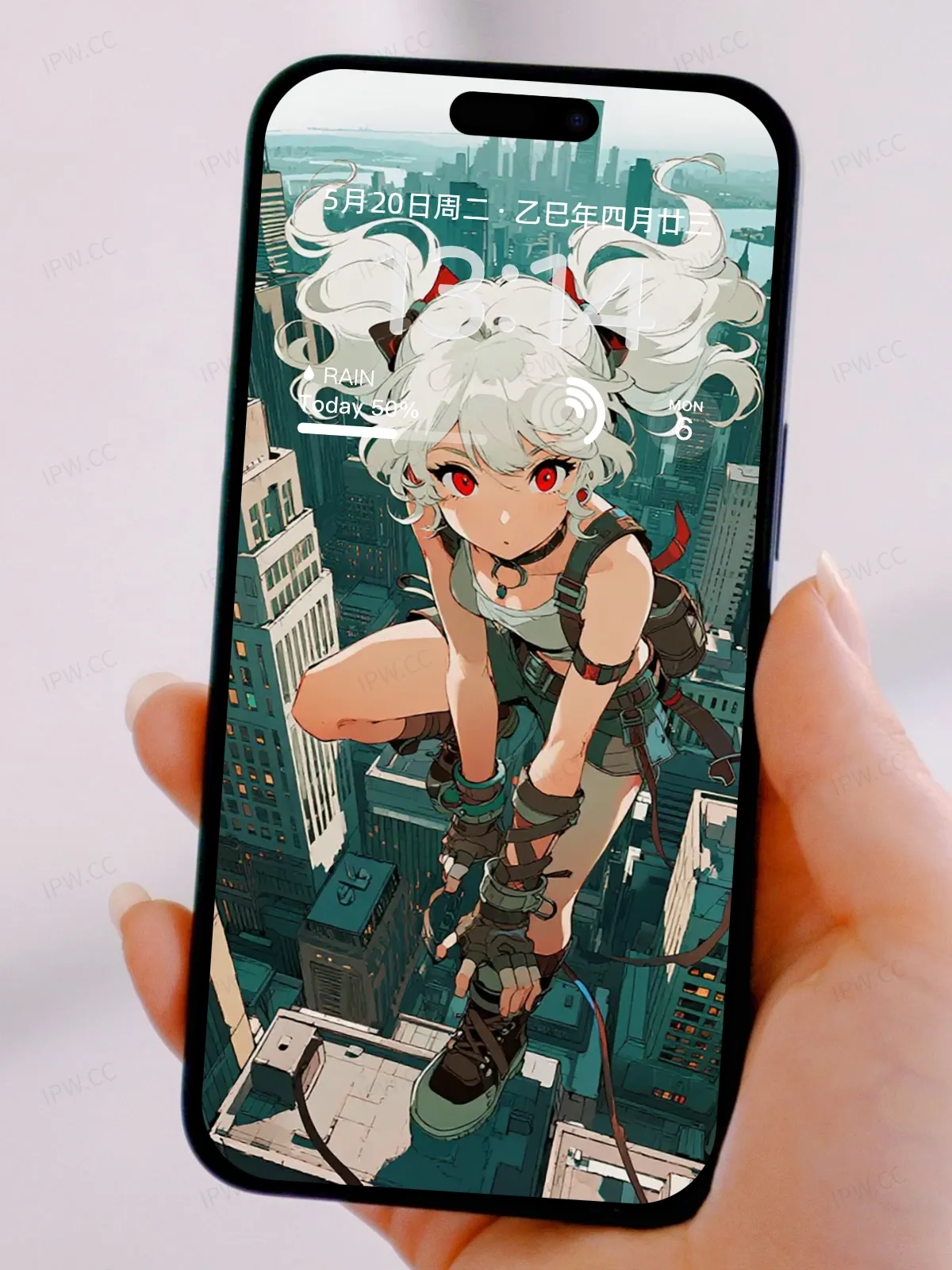 楼顶上的女孩手机高清静态壁纸#20250730140941 b0f09a38ede3551