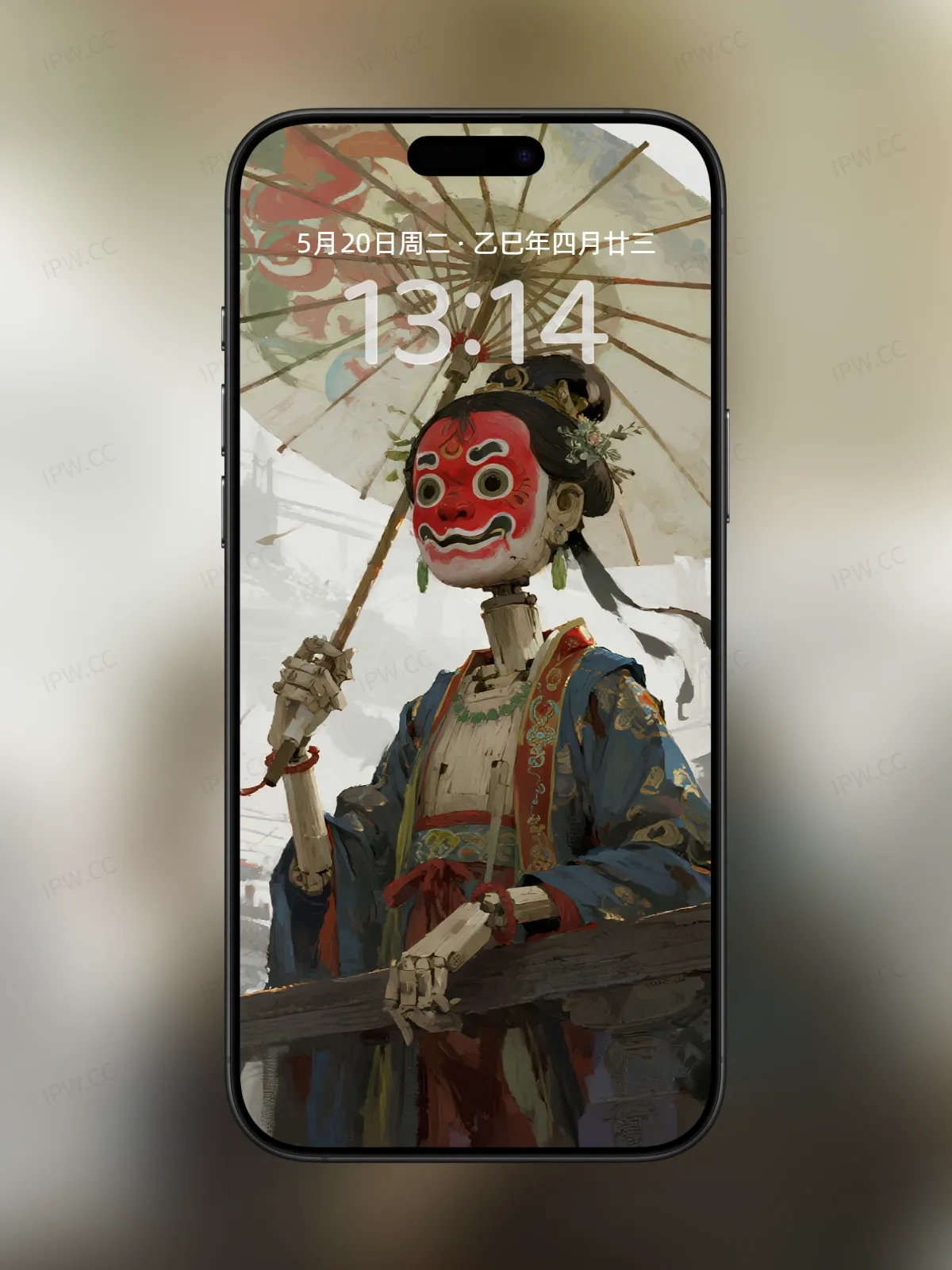 京剧面具木偶女手机高清静态壁纸#20250728164034