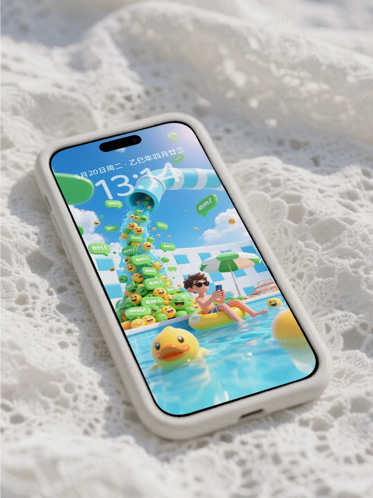 泳池小黄鸭男孩手机高清静态壁纸#20250728164610 b872d9f9bbc37dd