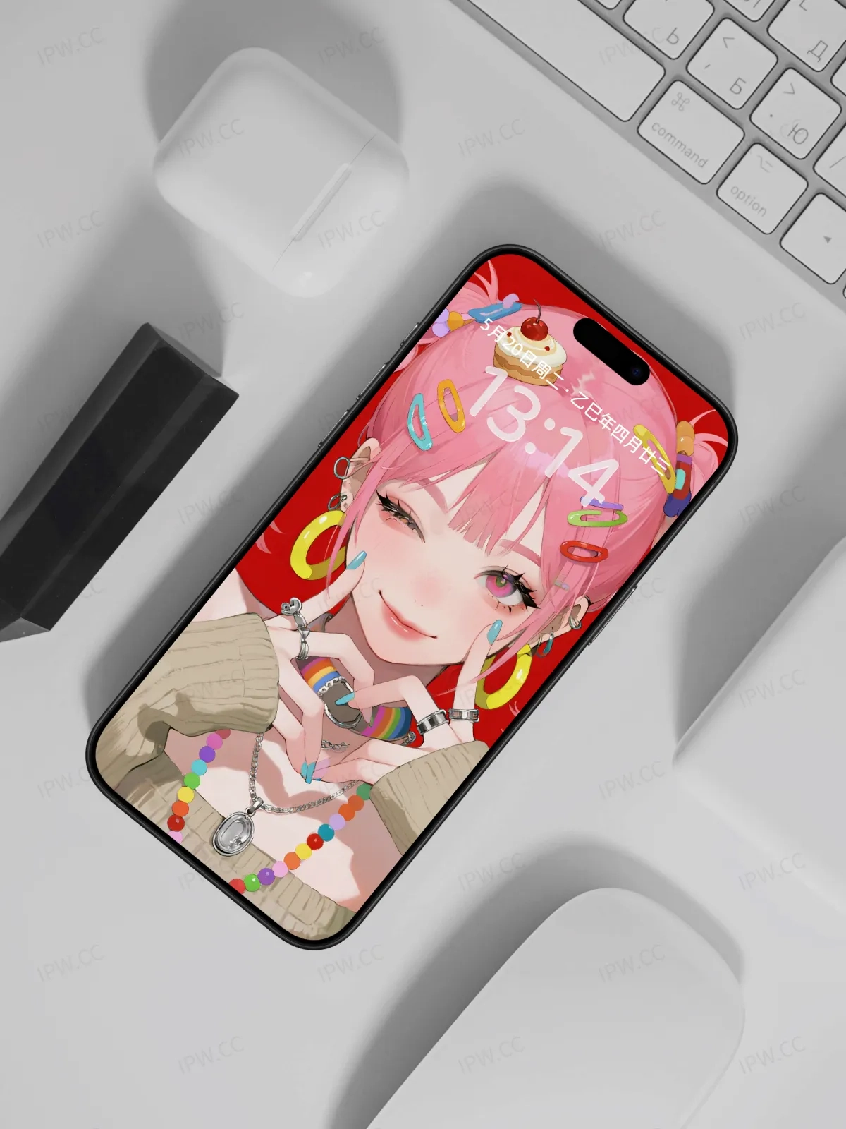 粉色头发女孩手机高清静态壁纸#20250728171406 bc186b6b748b3f2