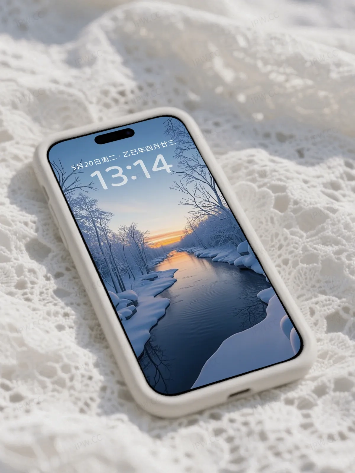 冬日雪天河流手机高清静态壁纸#20250728173158 bcdf6c74f408531