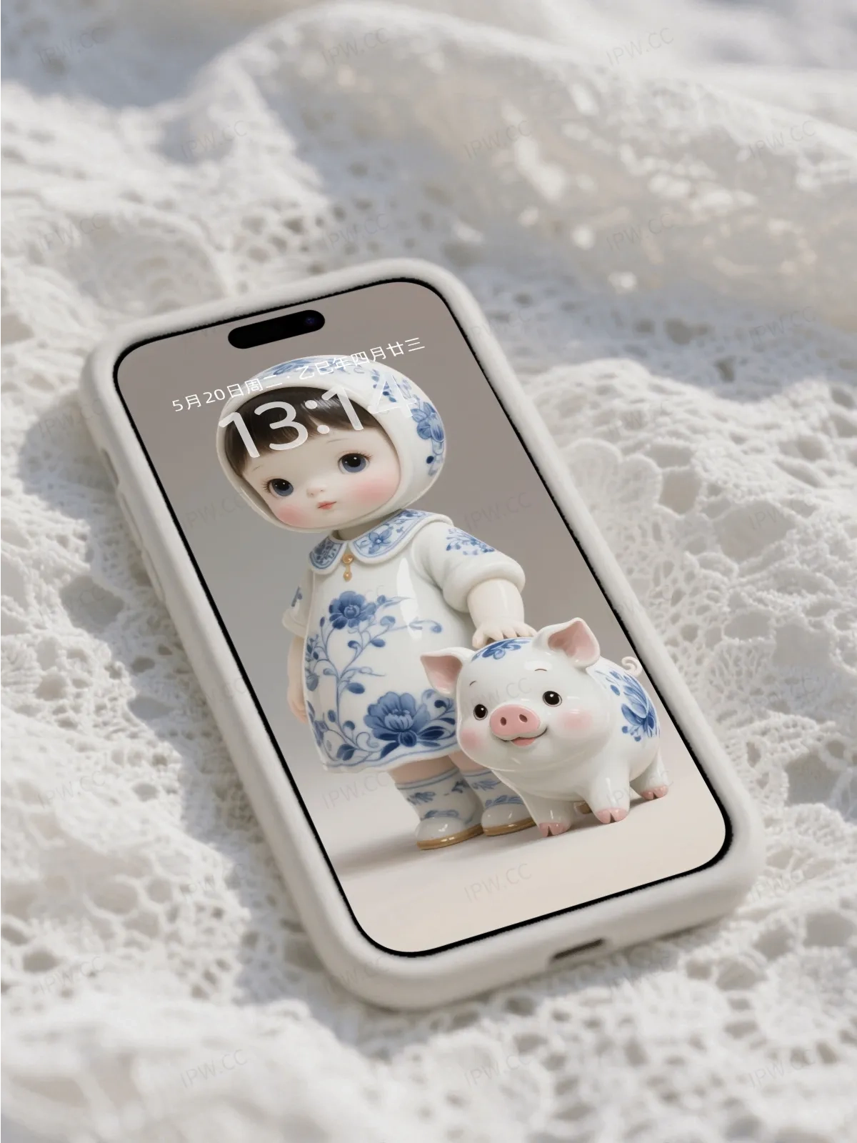 陶瓷娃娃和小猪手机高清静态壁纸#20250728172800 bf7cdf7088619e0