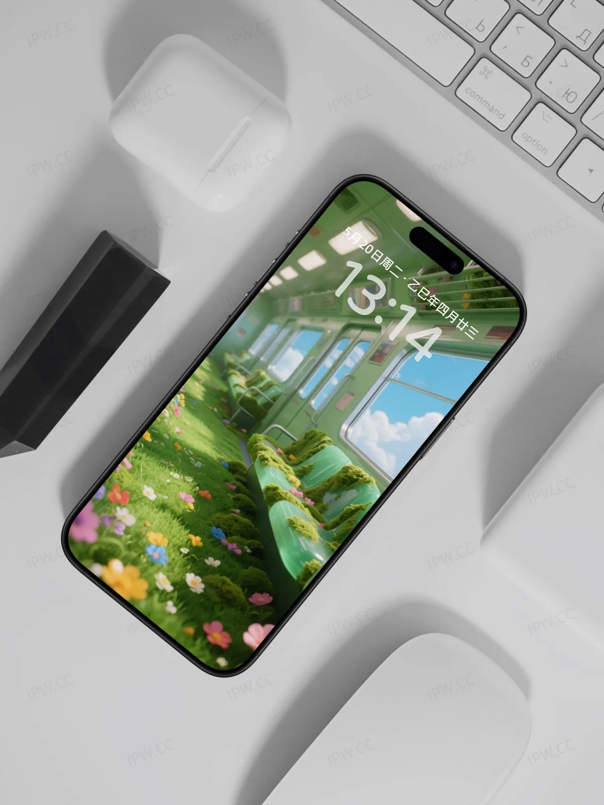 花草地铁车厢手机高清静态壁纸#20250728171735 c078a0f47b67985