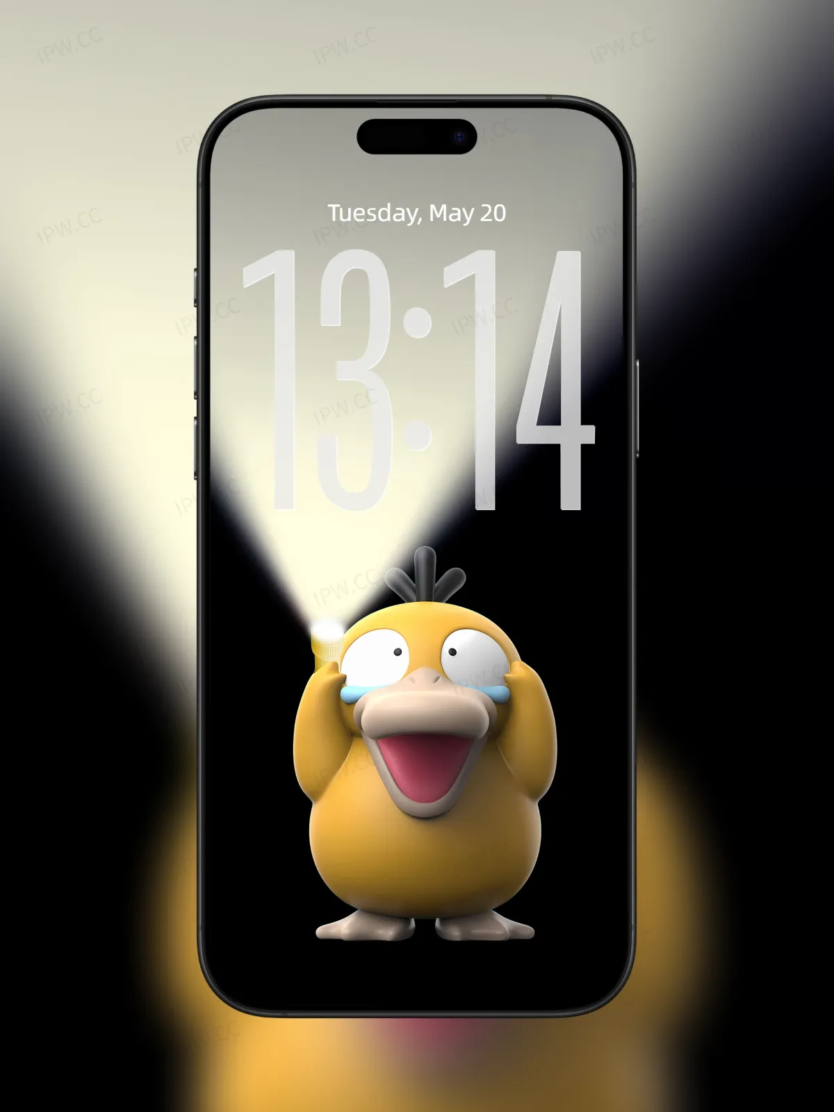 可达鸭开灯壁纸高清苹果手机实况壁纸