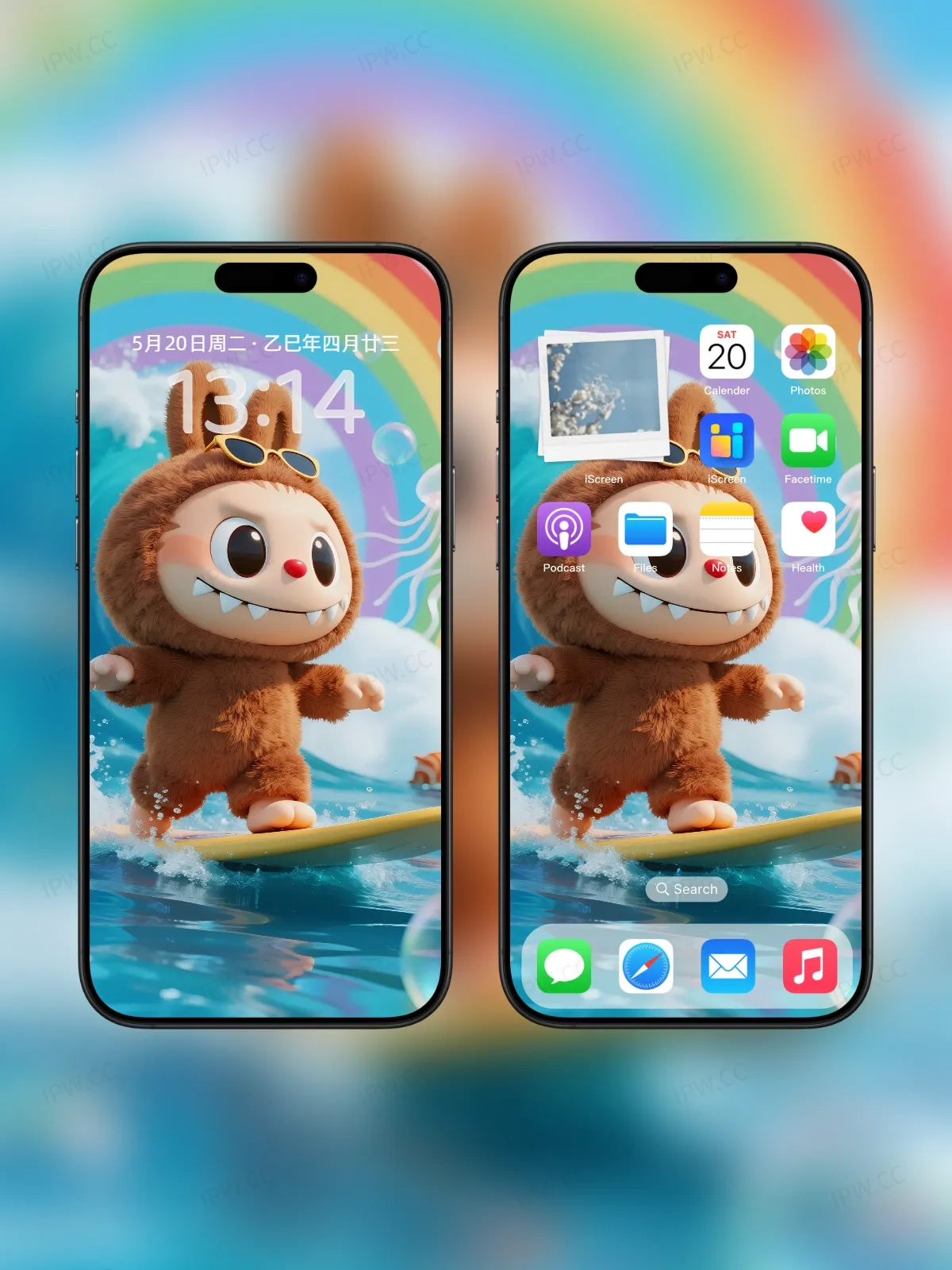 拉布布冲浪滑板手机高清静态壁纸#20250728172206 cd0d1eb638c5b22