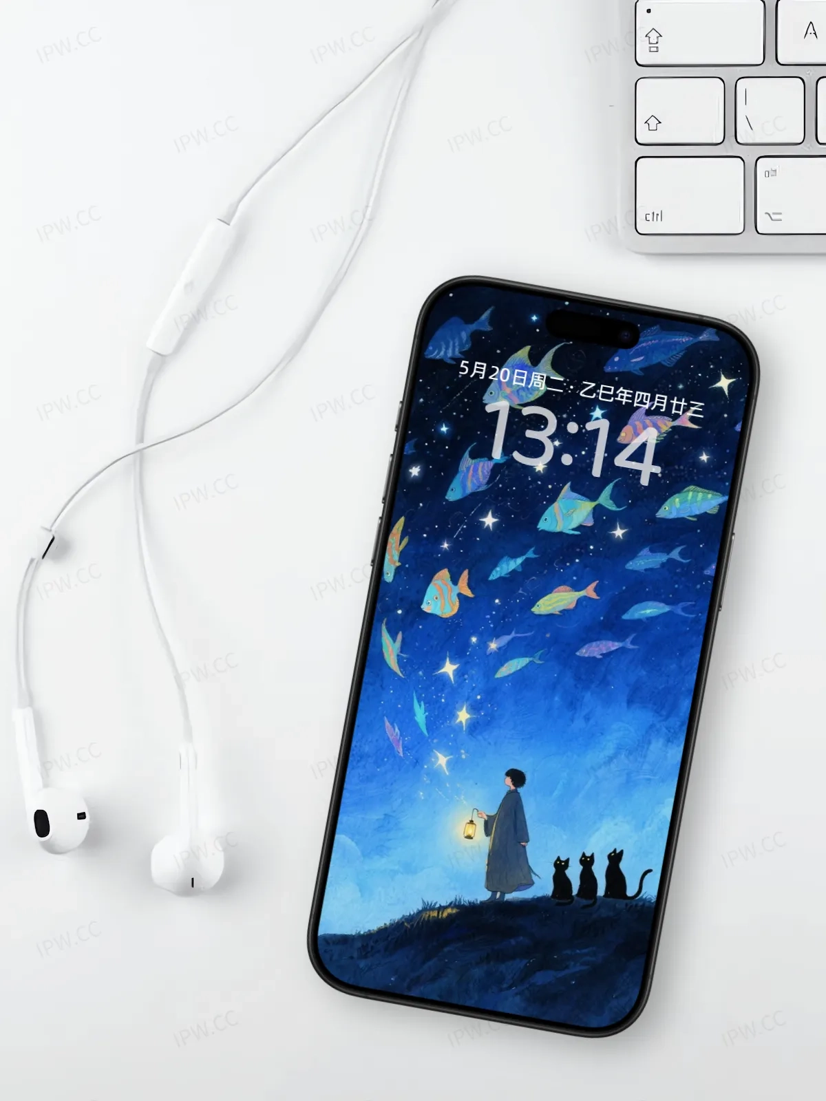 夜空中的鱼手机高清静态壁纸#20250730142459 ce5a5567fe8e707