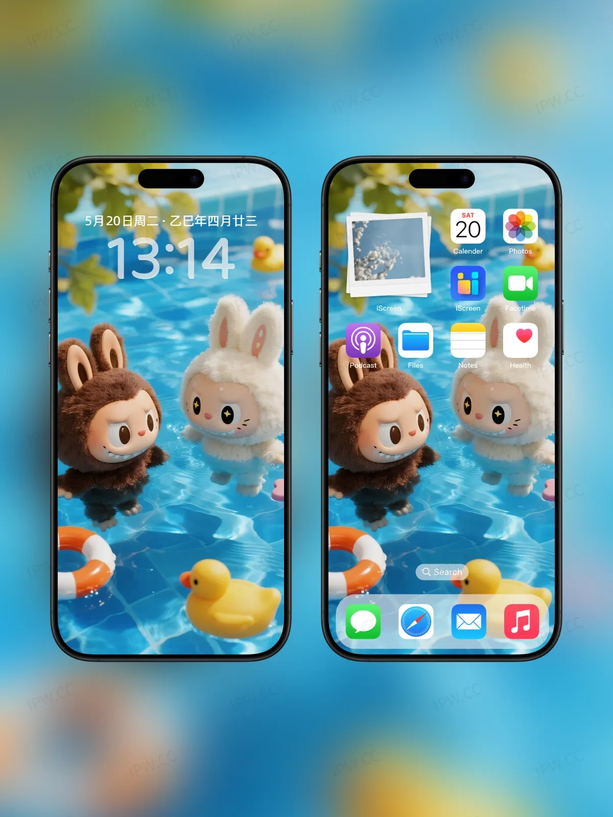 拉布布游泳池手机高清静态壁纸#20250728172136 cea4f8e58671a7c