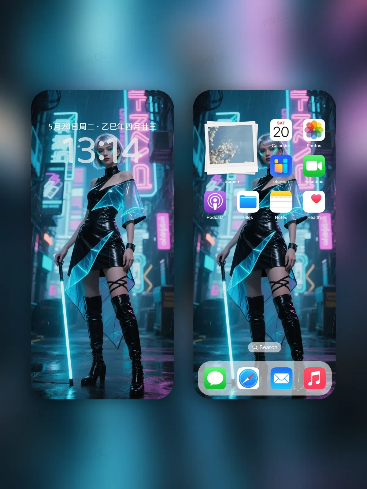 赛博朋克女孩站立手机高清静态壁纸#20250728171226 cebeba97e7c252c