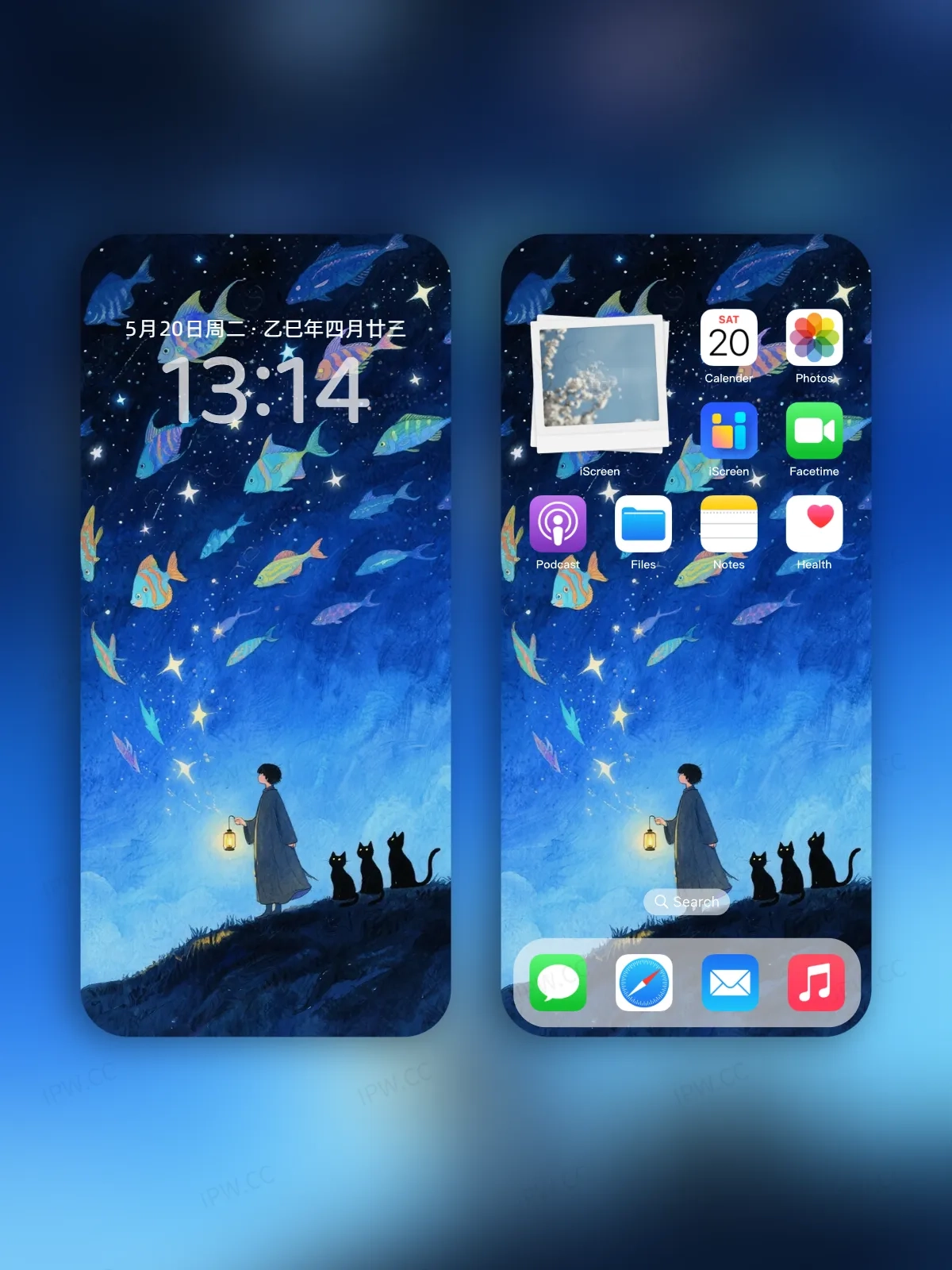 夜空中的鱼手机高清静态壁纸#20250730142459 d96a0d8a1e383cb