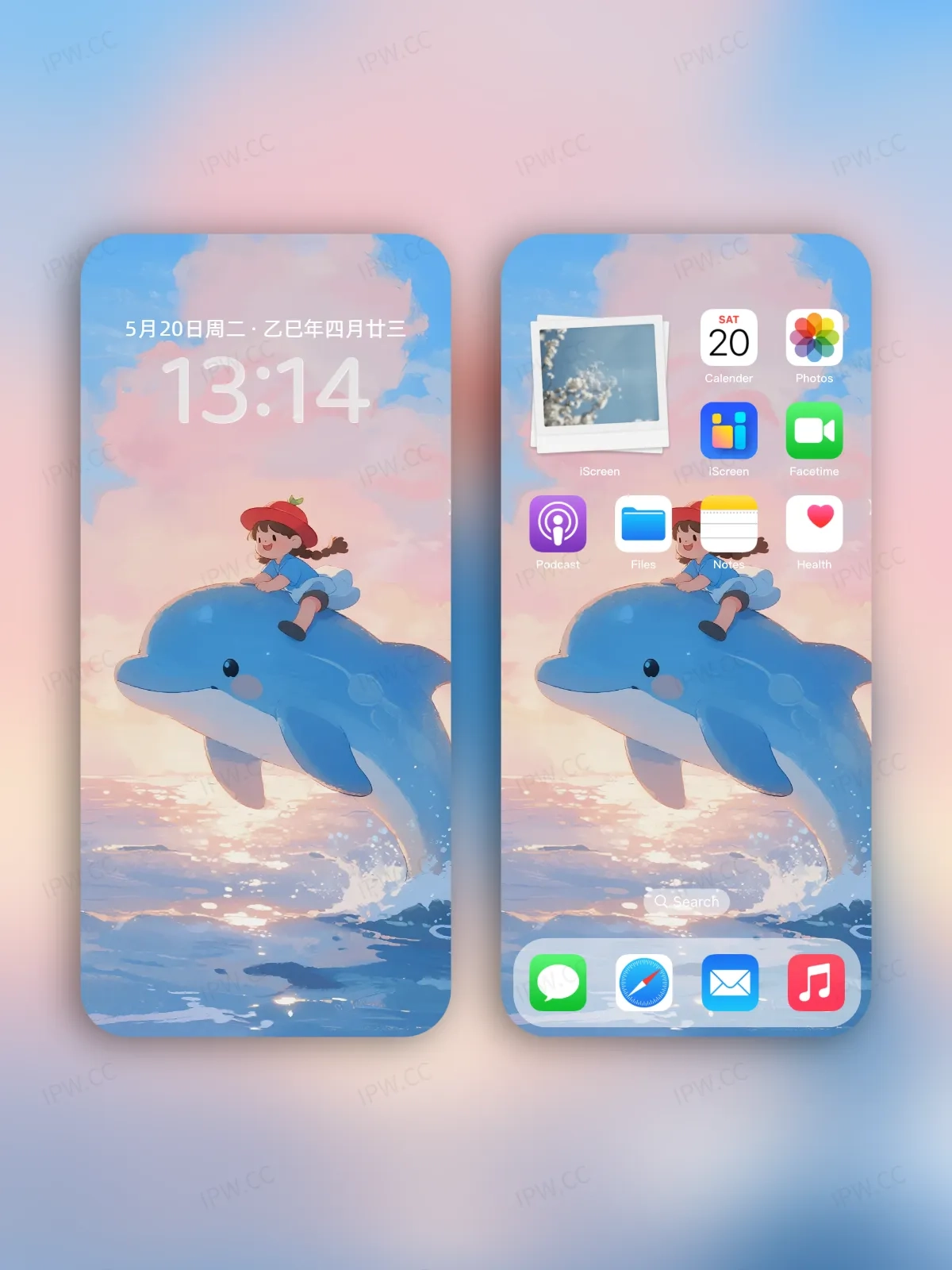 骑着海豚的小女孩手机高清静态壁纸#20250728172644 dd1aea402051ec3