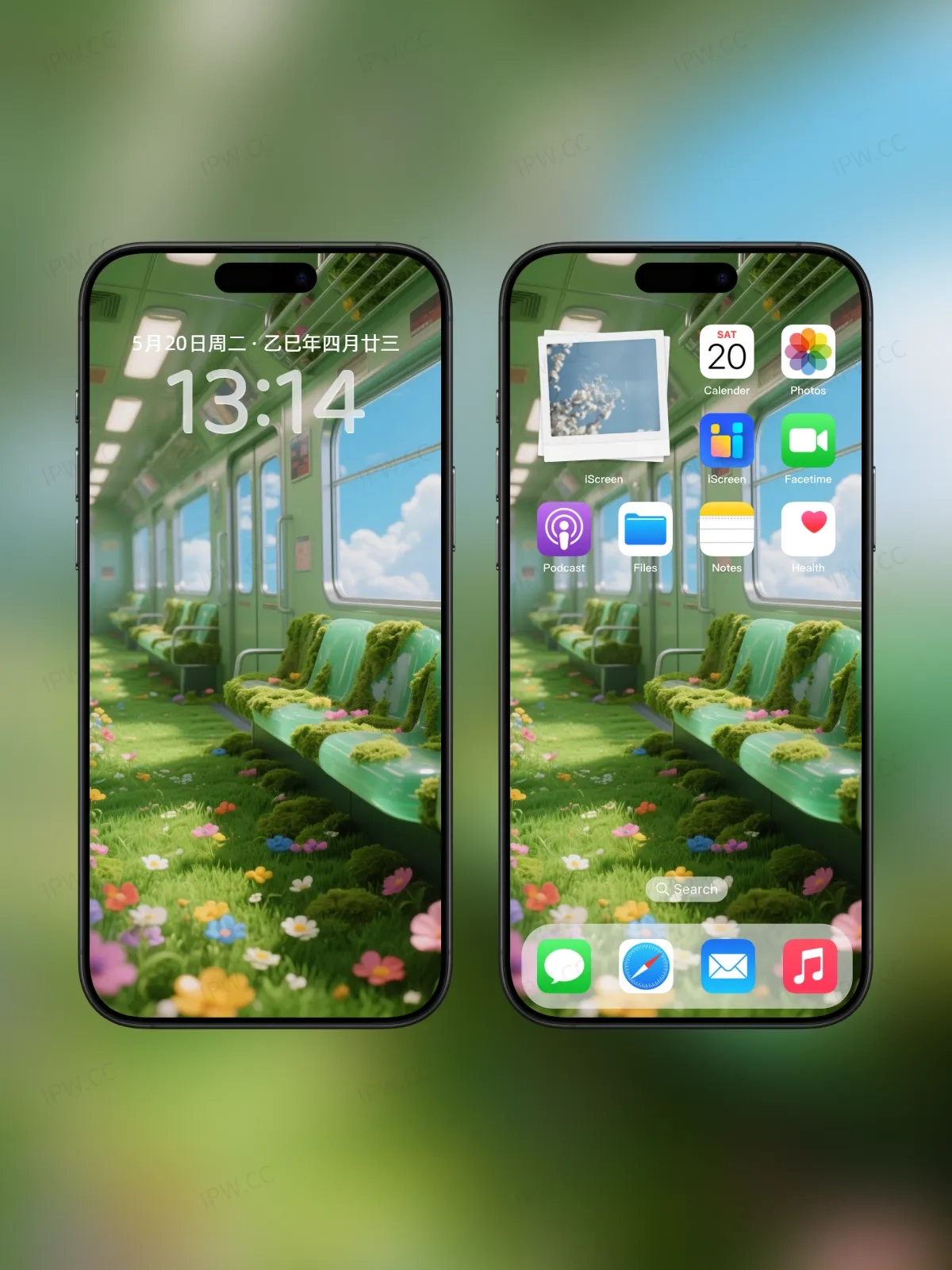 花草地铁车厢手机高清静态壁纸#20250728171735 e17159c38b8afe6