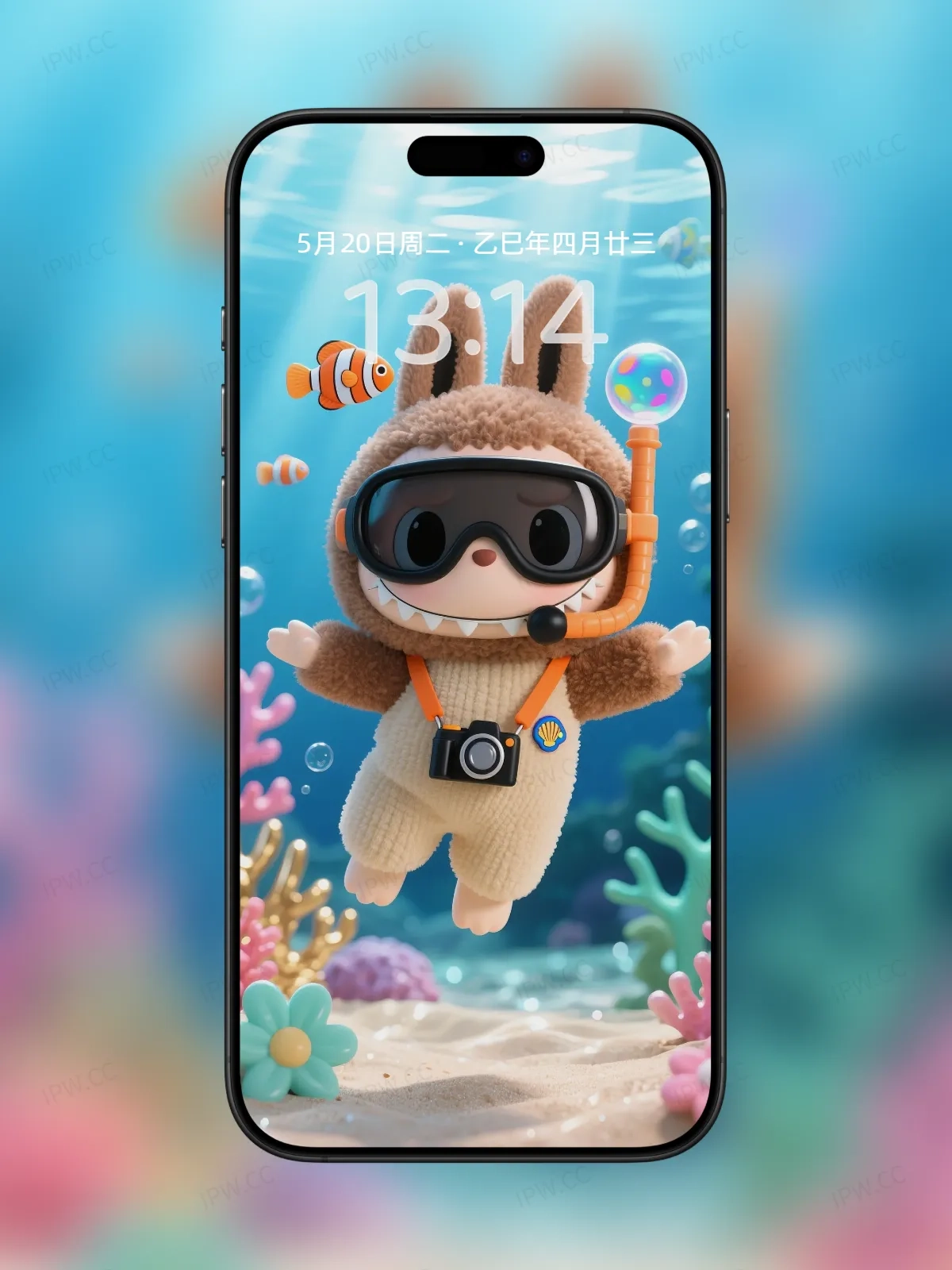 拉布布潜水手机高清静态壁纸#20250728172507 e45ee043459d7d4