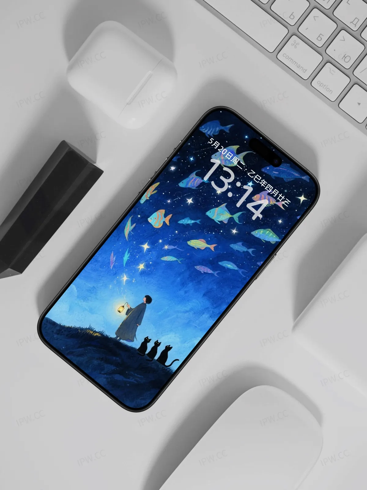 夜空中的鱼手机高清静态壁纸#20250730142459 e58083ec56da447