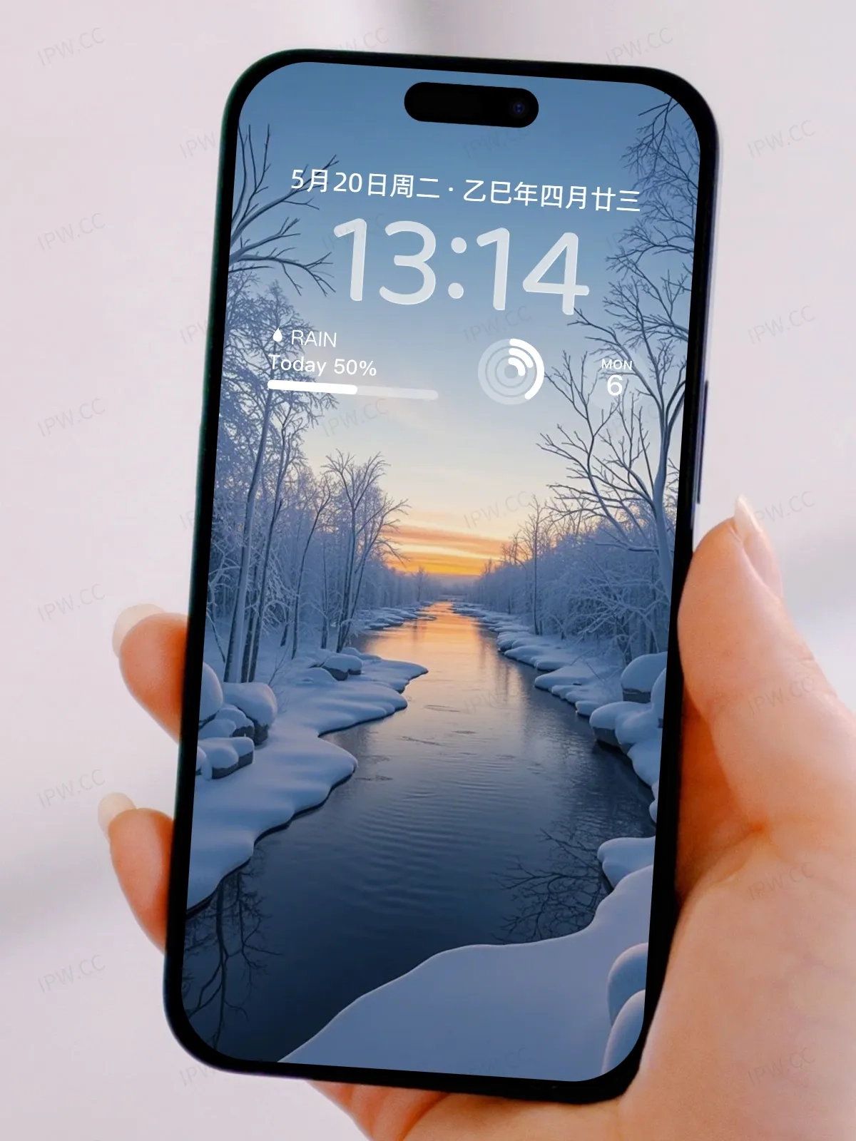 冬日雪天河流手机高清静态壁纸#20250728173158 e6767368b014b6e