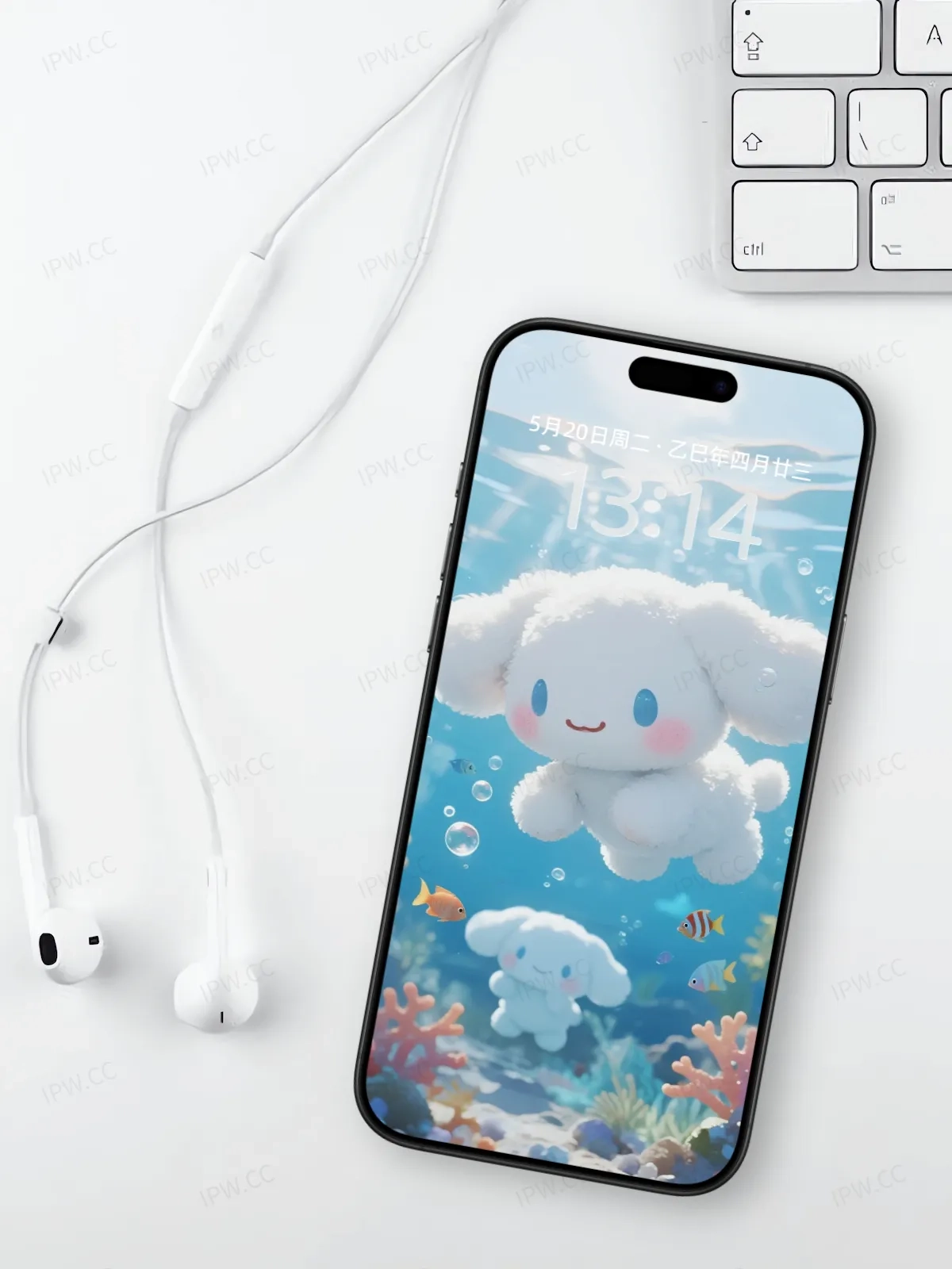 小白狗潜水手机高清静态壁纸#20250728173252 e91a4c0c8470b9d