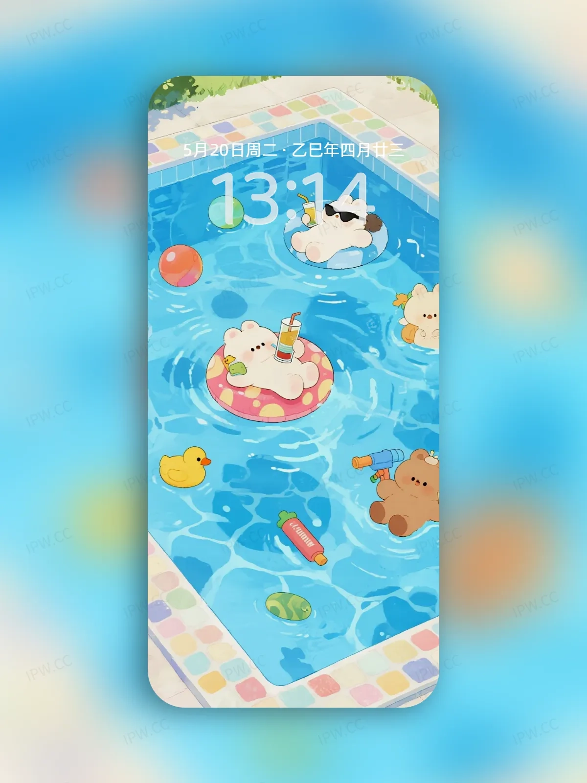 泳池里小狗手机高清静态壁纸#20250728172536 efe7169cbf4023f