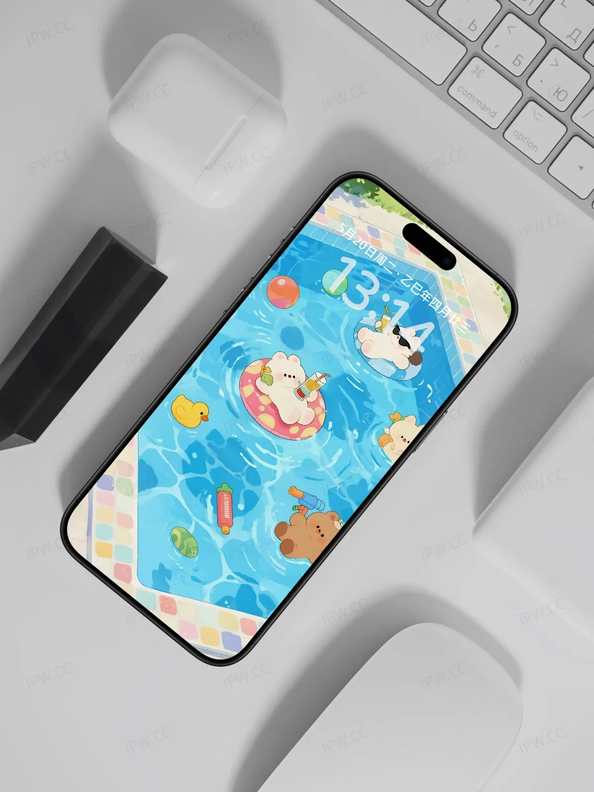 泳池里小狗手机高清静态壁纸#20250728172536 f27330617993149