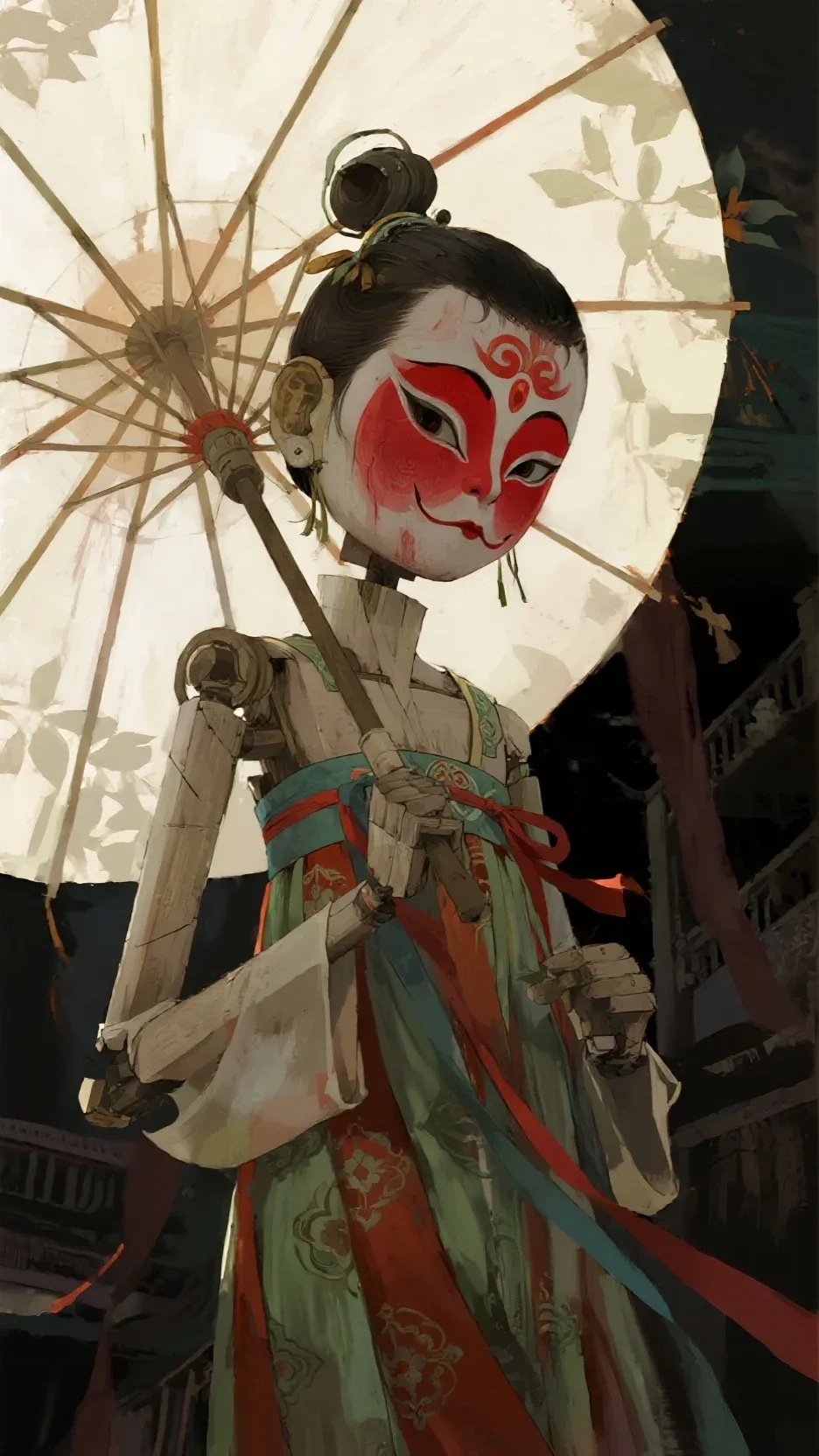 京剧脸谱玩偶手机高清静态壁纸#20250728164902