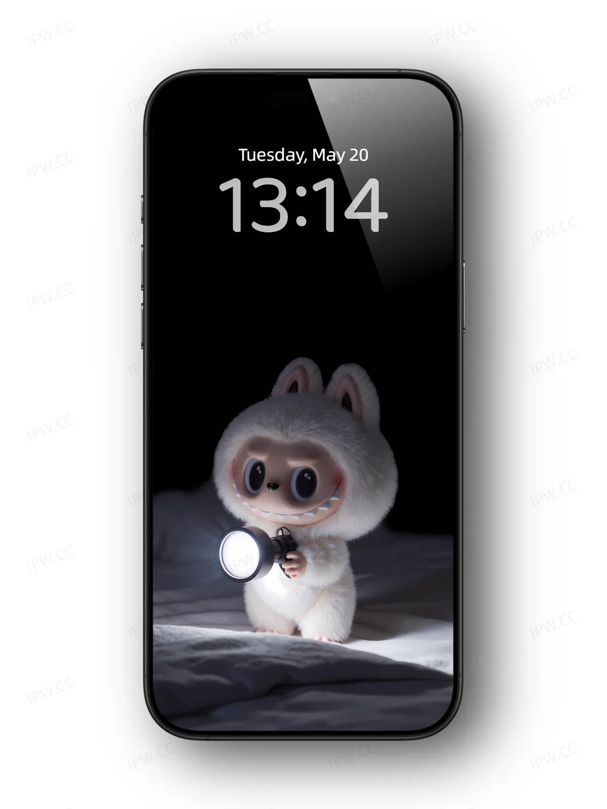 白色拉布布开灯壁纸高清苹果手机实况壁纸#20250724014653