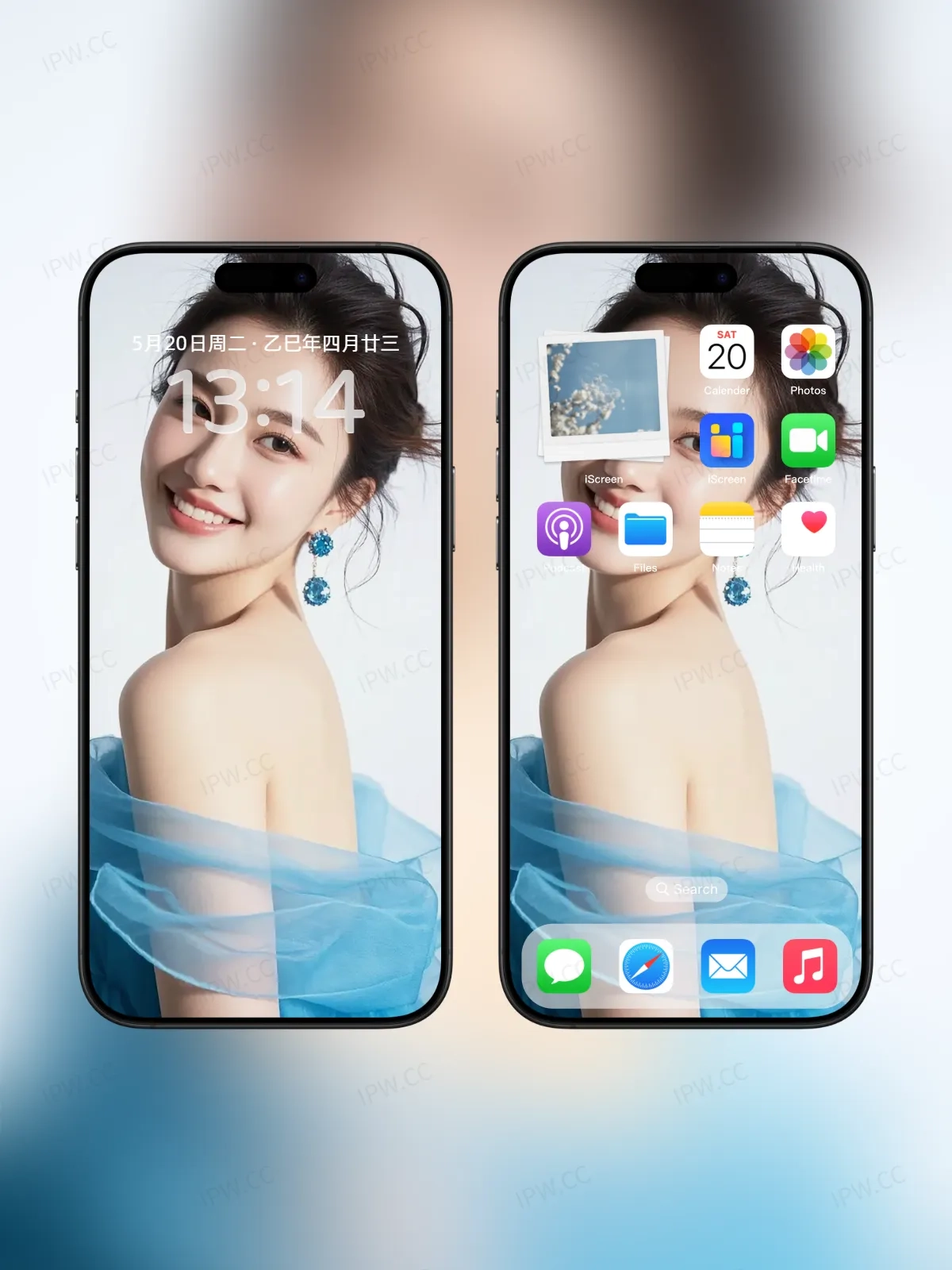 美女侧身手机高清静态壁纸#20250730141229 fb5ad40a542c735