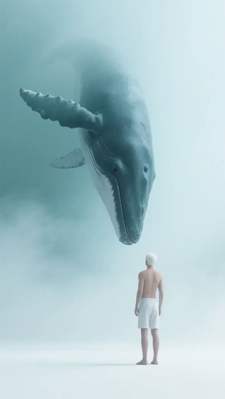 男人与鲸鱼对话手机高清静态壁纸#20250801230848