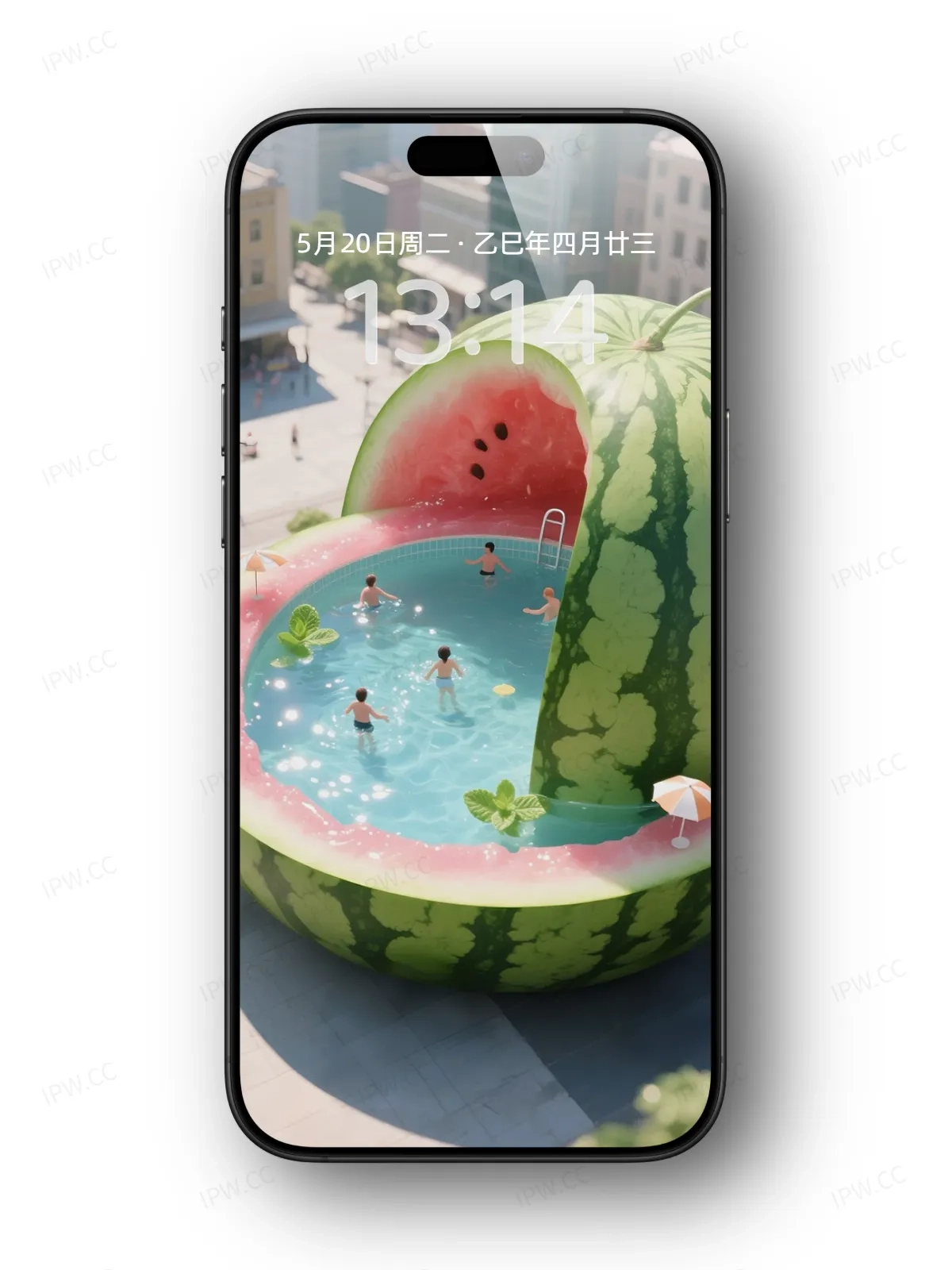 夏日西瓜泳池手机高清静态壁纸#20250730142530 135a4335e955bf9