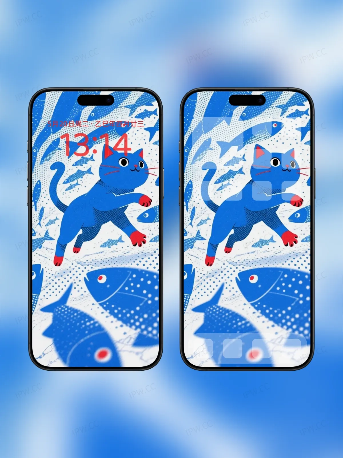 猫咪与鱼手机高清静态壁纸#20250730144030 139ba3eb5dde2e0