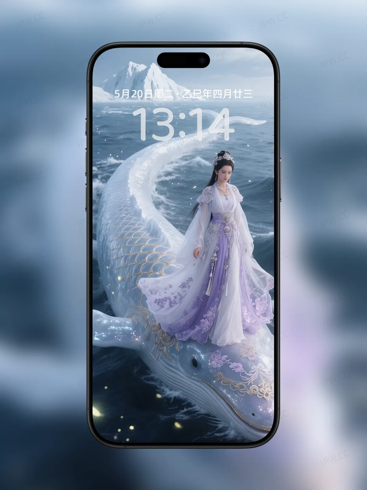 美女站在鲤鱼头上手机高清静态壁纸#20250801230422 1a8188970a3fdb2