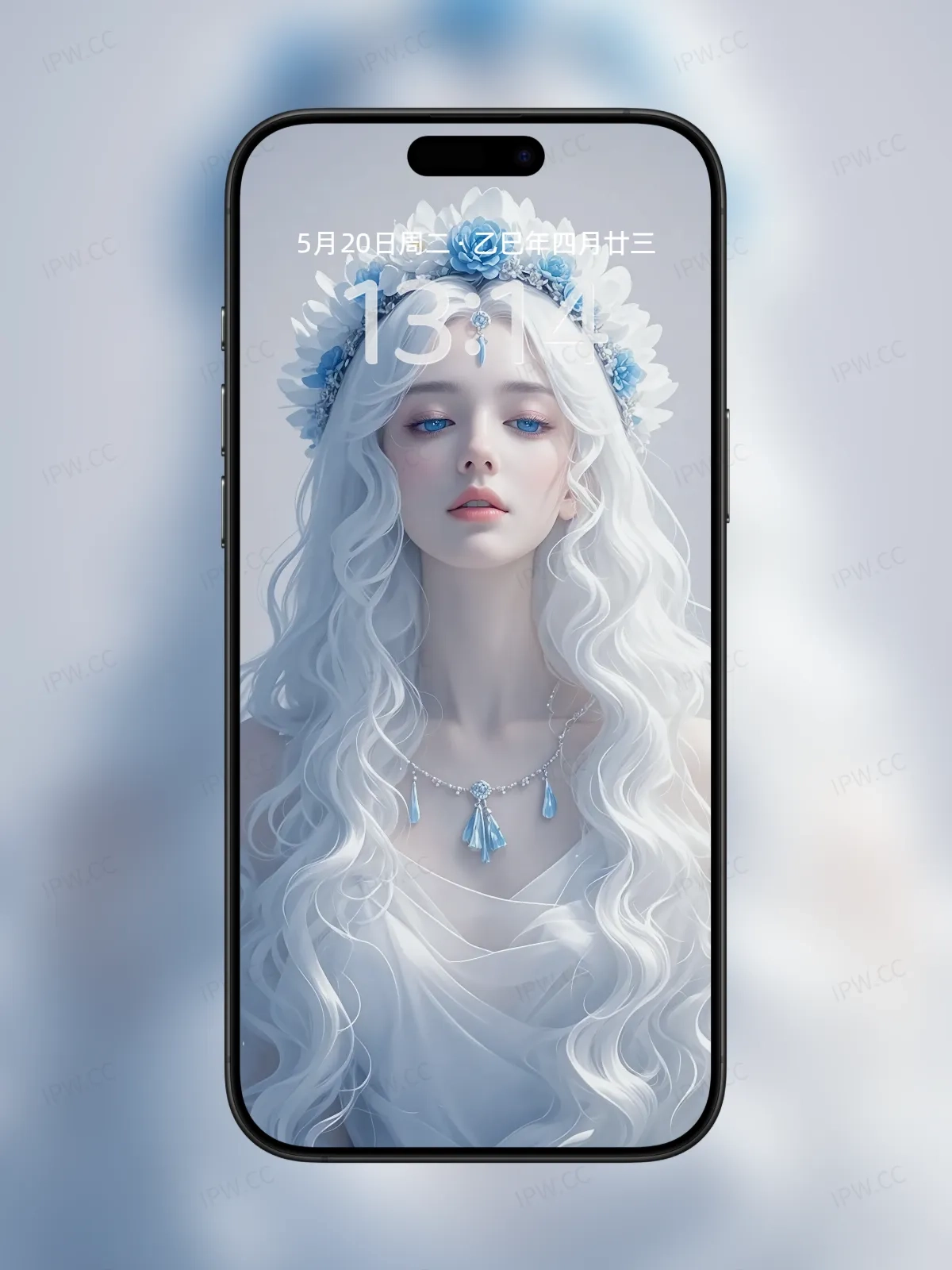 银发美女手机高清静态壁纸#20250801230312 288919cf0388860