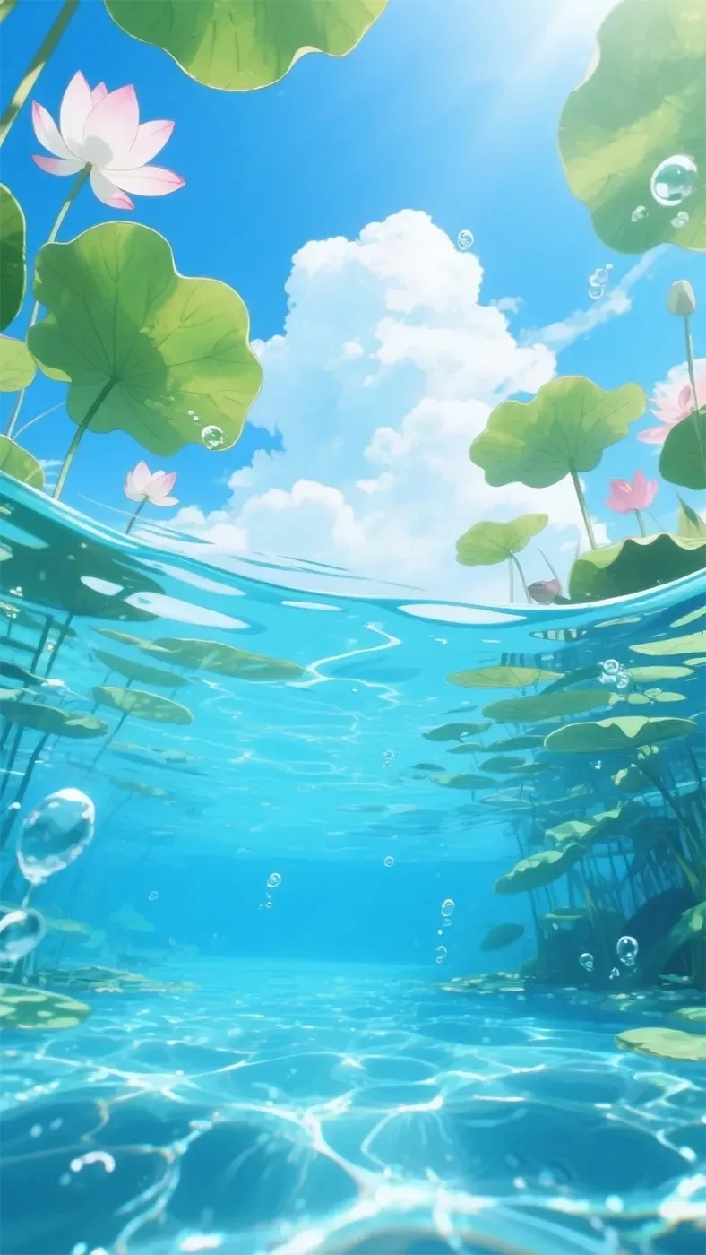 荷塘水中手机高清静态壁纸#20250801230508