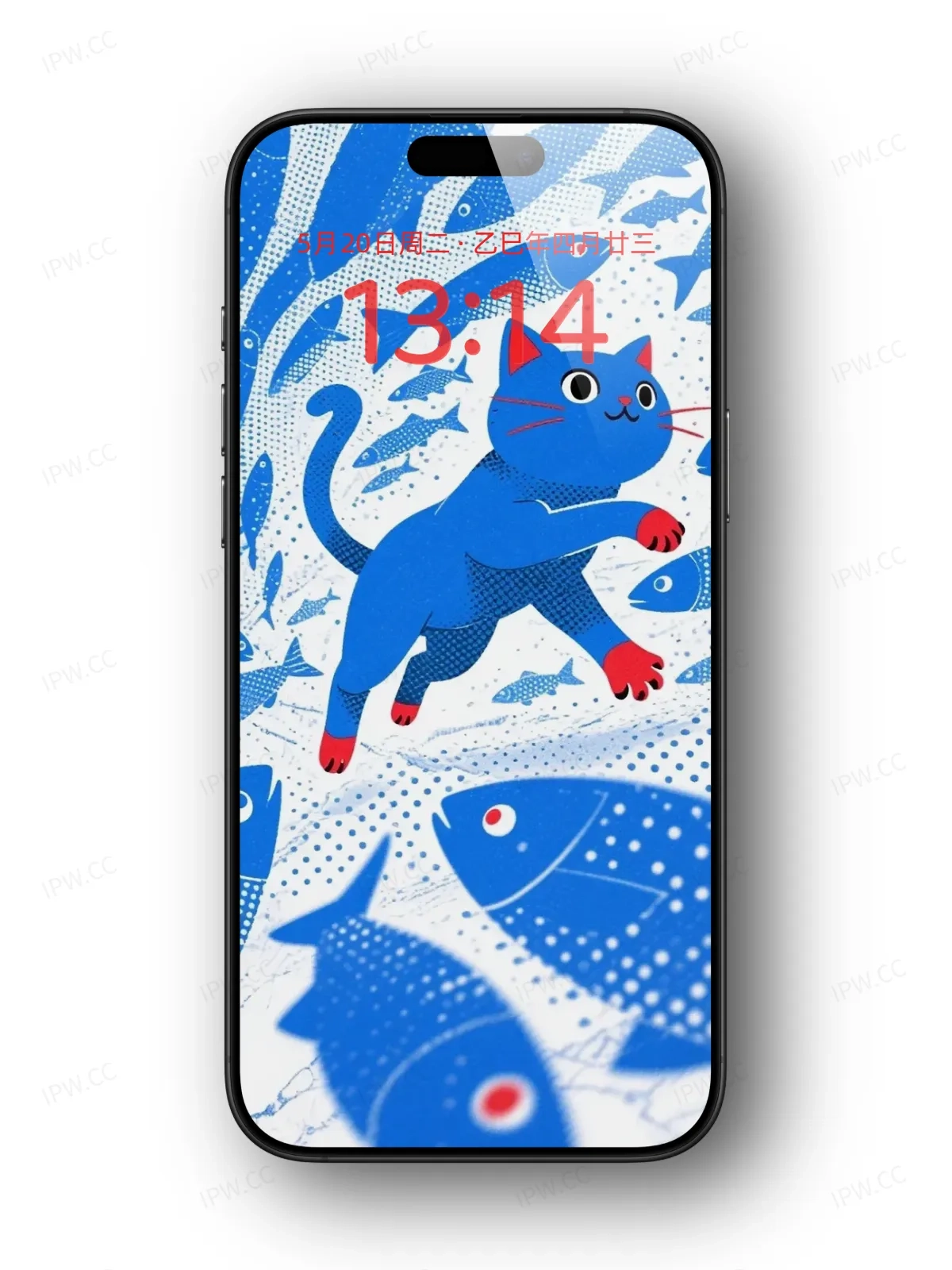 猫咪与鱼手机高清静态壁纸#20250730144030 30c8a37e9d69fa5