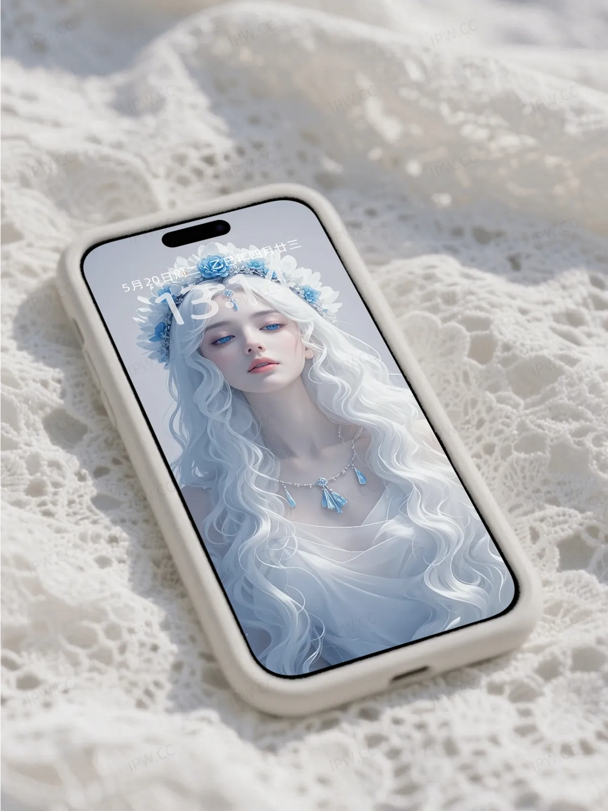 银发美女手机高清静态壁纸#20250801230312 30ef12db3a281ec