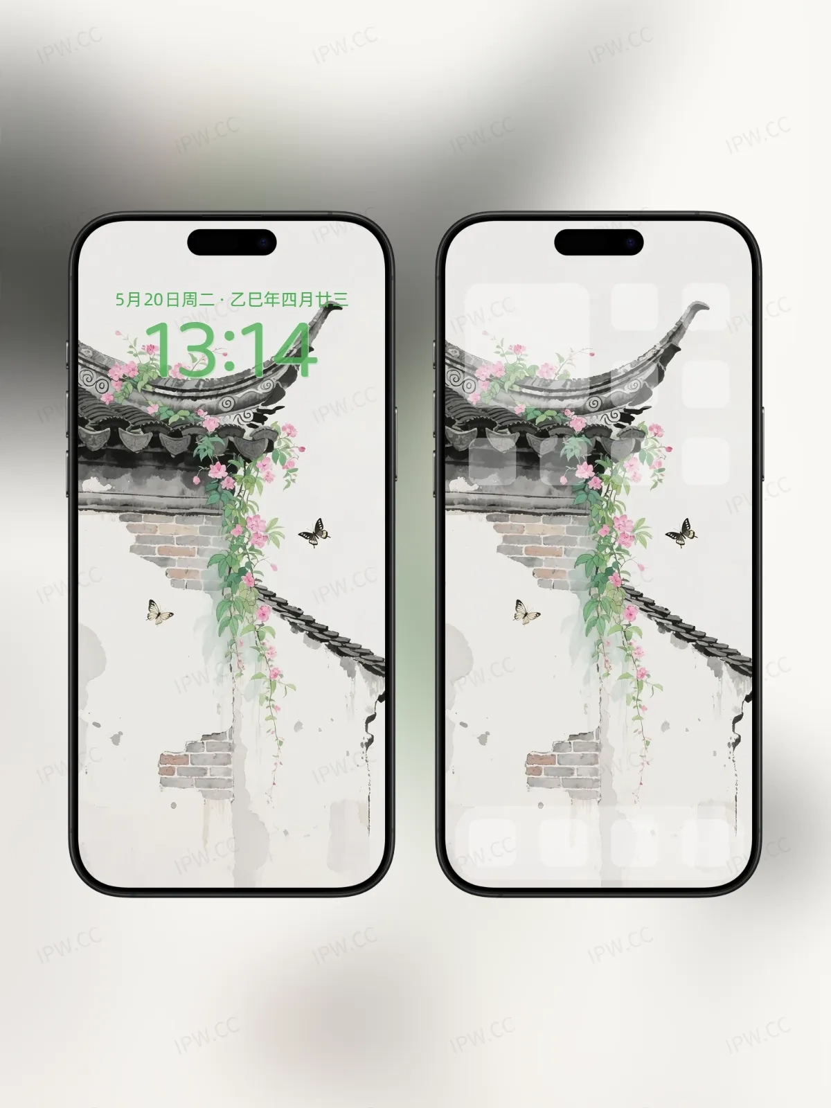 水墨皖南古镇房屋一角手机高清静态壁纸#20250801230017 3ba437124c7f8aa