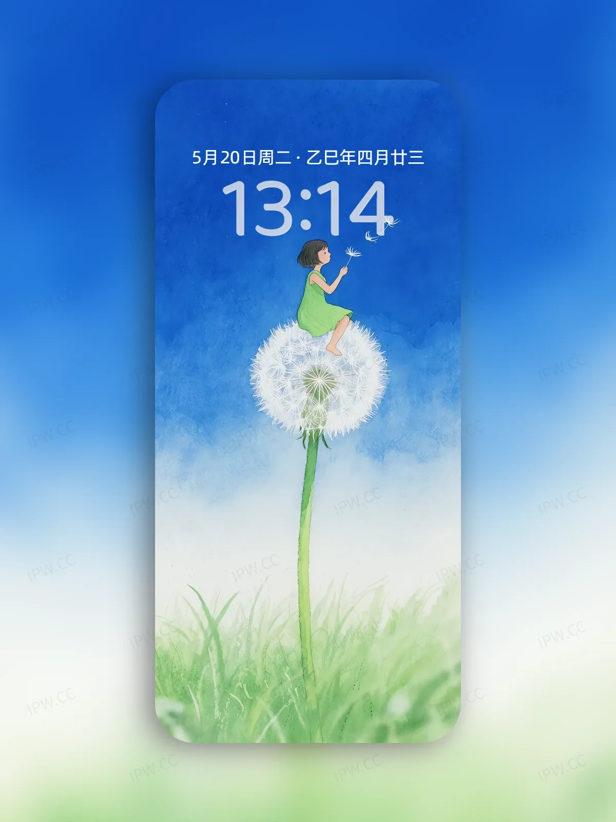 蒲公英女孩手机高清静态壁纸#20250801230250 416b8c152172903