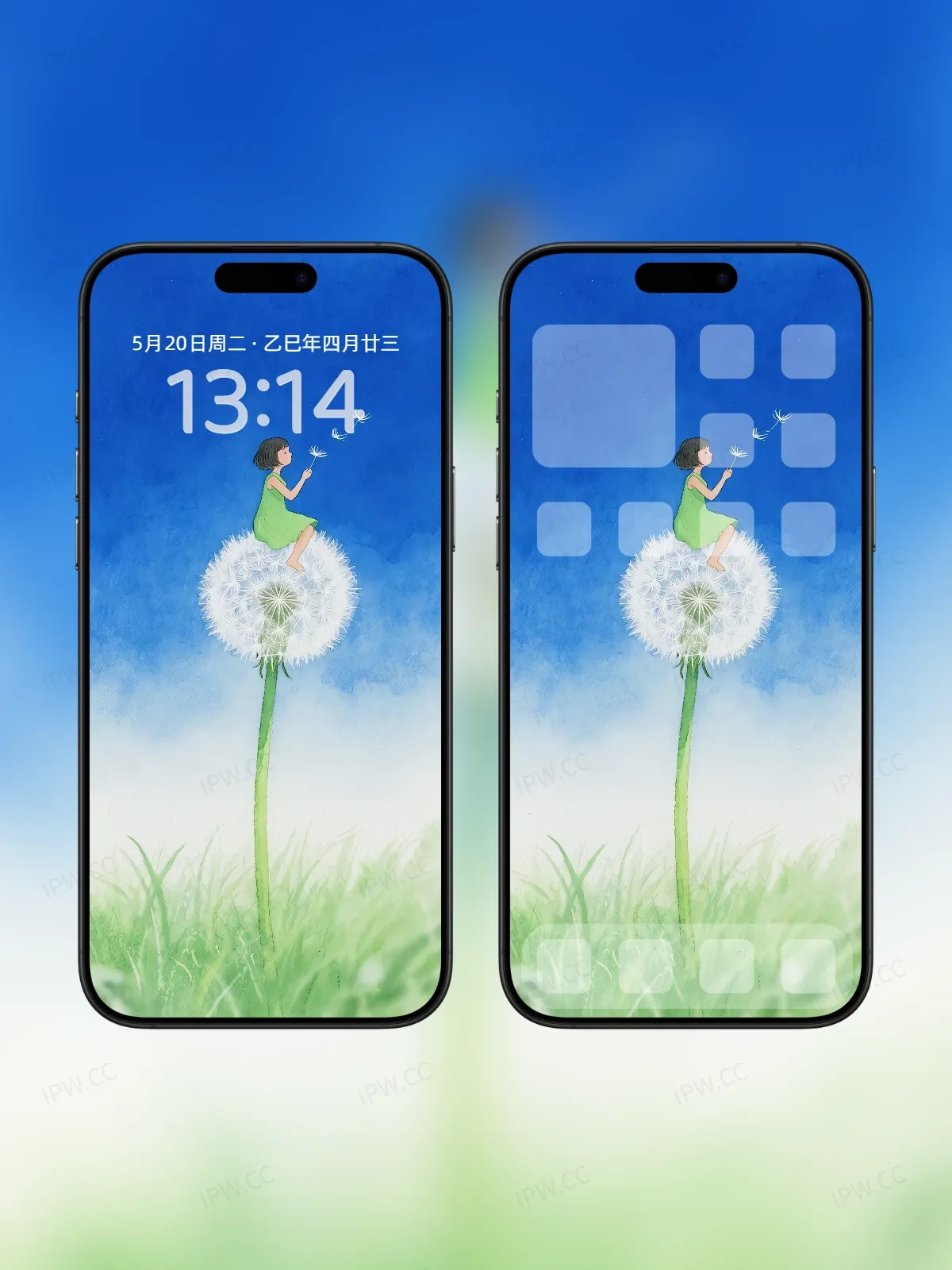 蒲公英女孩手机高清静态壁纸#20250801230250 49d0ac5441e0f1e