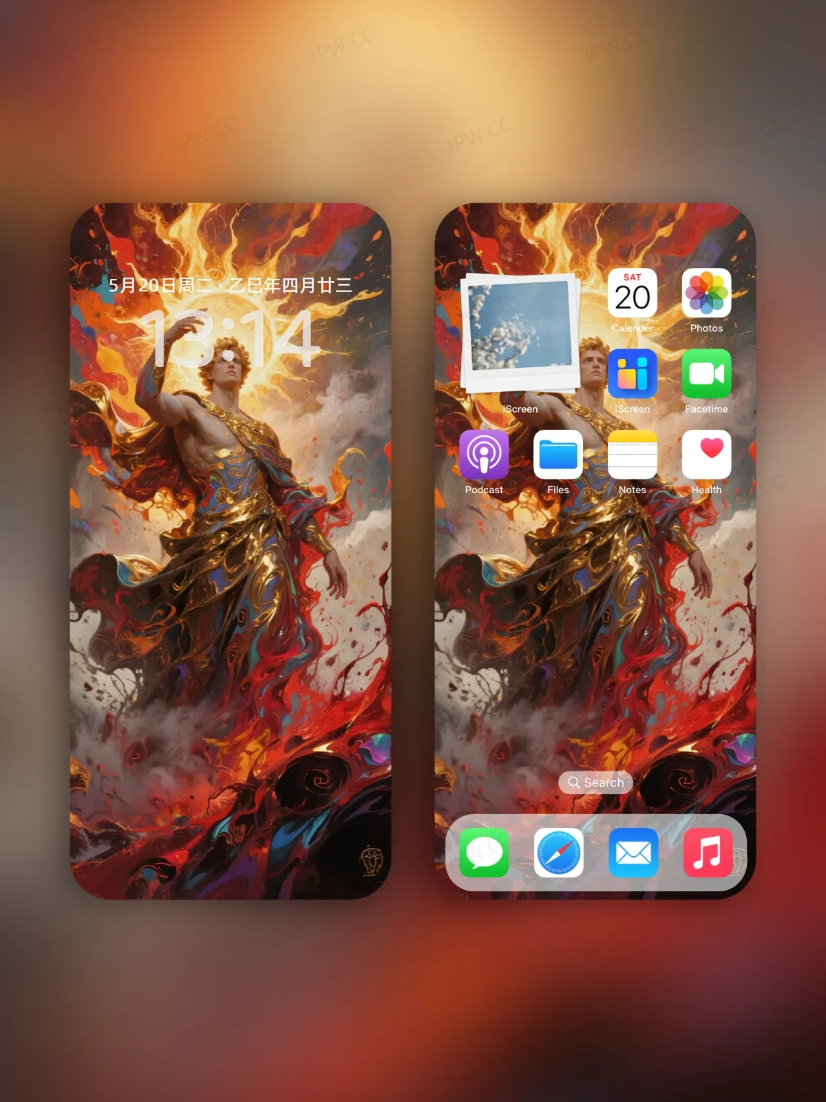 彩色雕塑手机高清静态壁纸#20250730145140 50f0b757b03e815