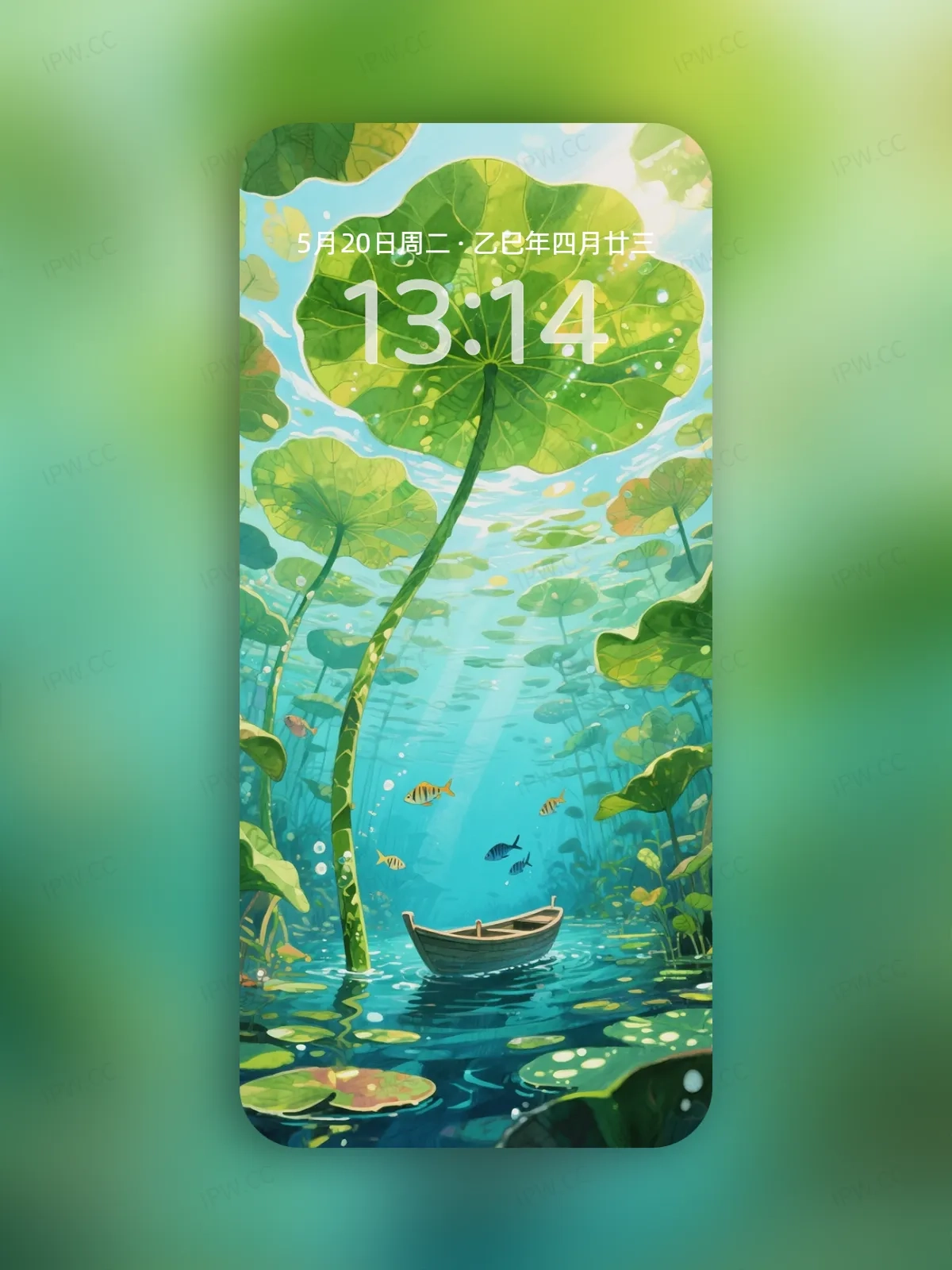 荷下泛舟手机高清静态壁纸#20250730142950 5353b759d6a5d2e