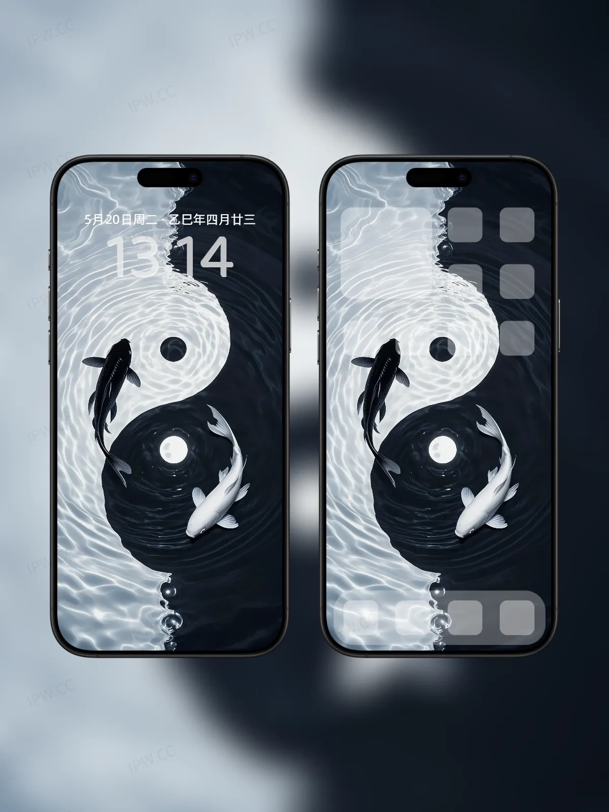 鲤鱼阴阳太极手机高清静态壁纸#20250801230546 54ce1579de3b328