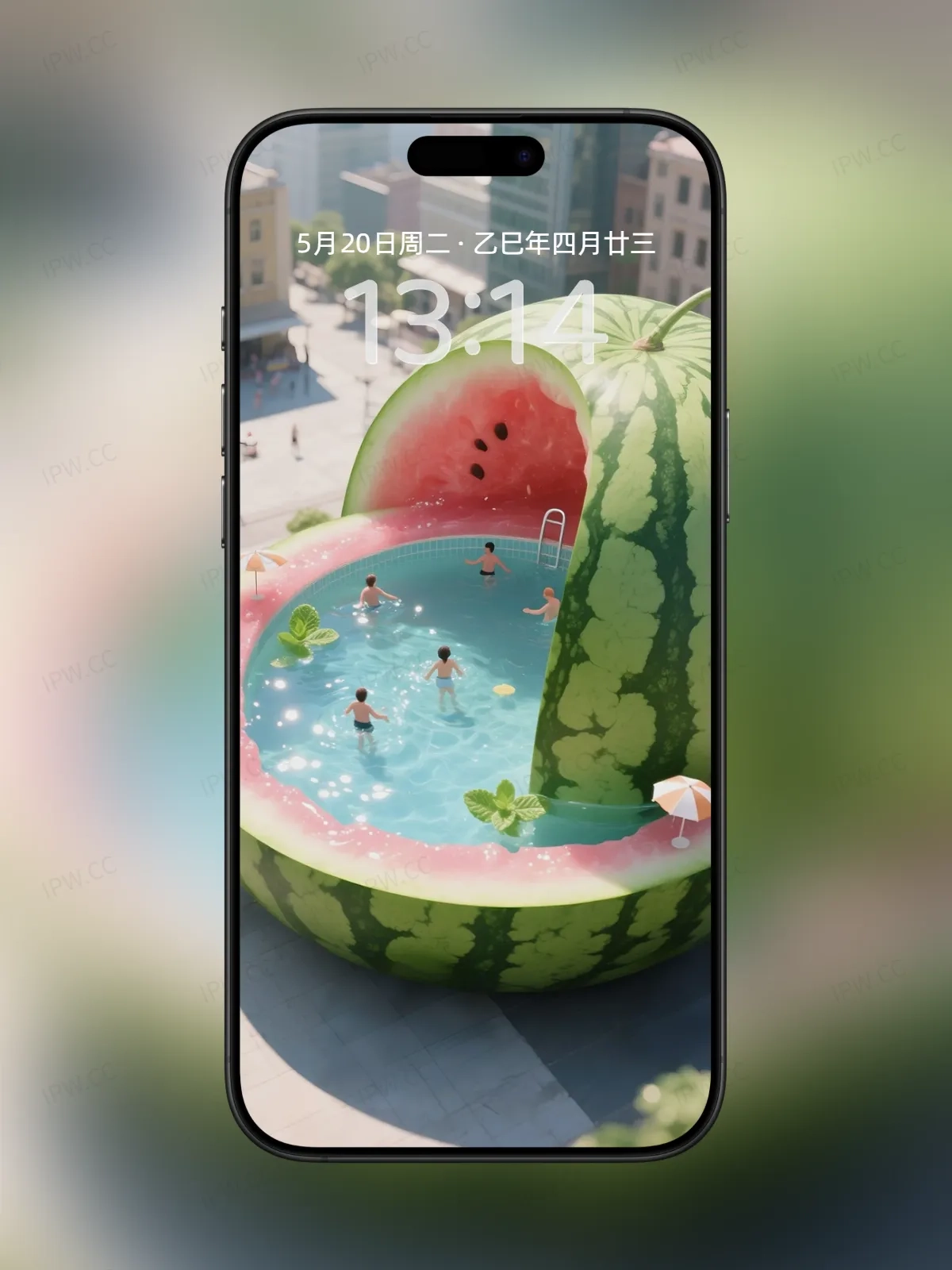 夏日西瓜泳池手机高清静态壁纸#20250730142530 5734294f63d6116
