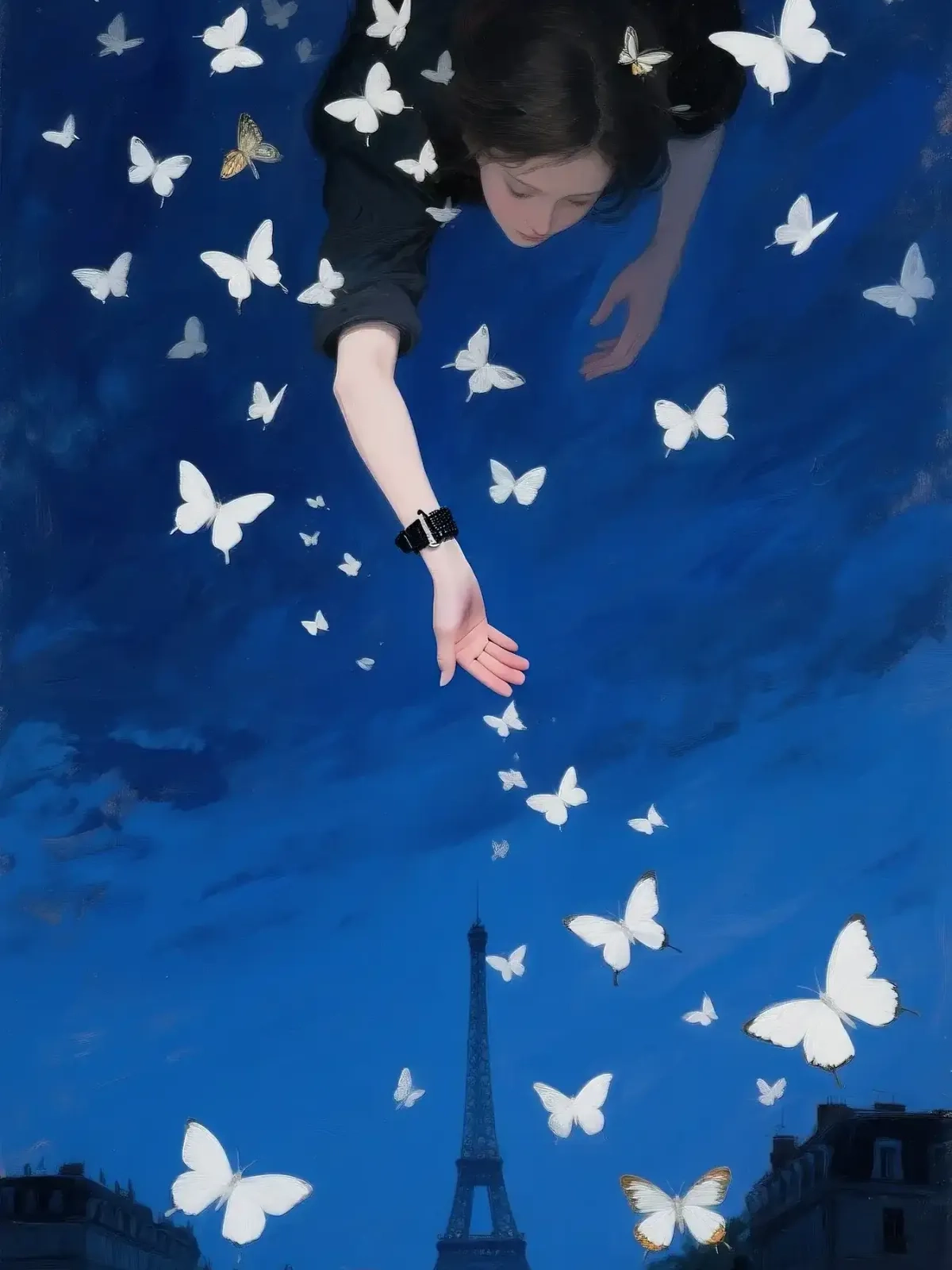深夜巴黎超现实浮游人像手机高清静态壁纸#20250810145616 5ecb886d82ec151