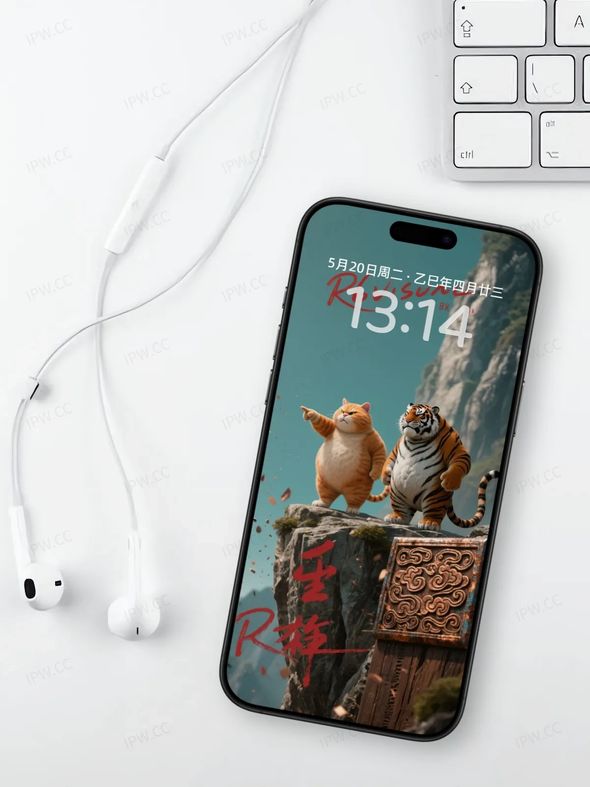 老虎与猫手机高清静态壁纸#20250730144049 63fdb0586ffdf4f