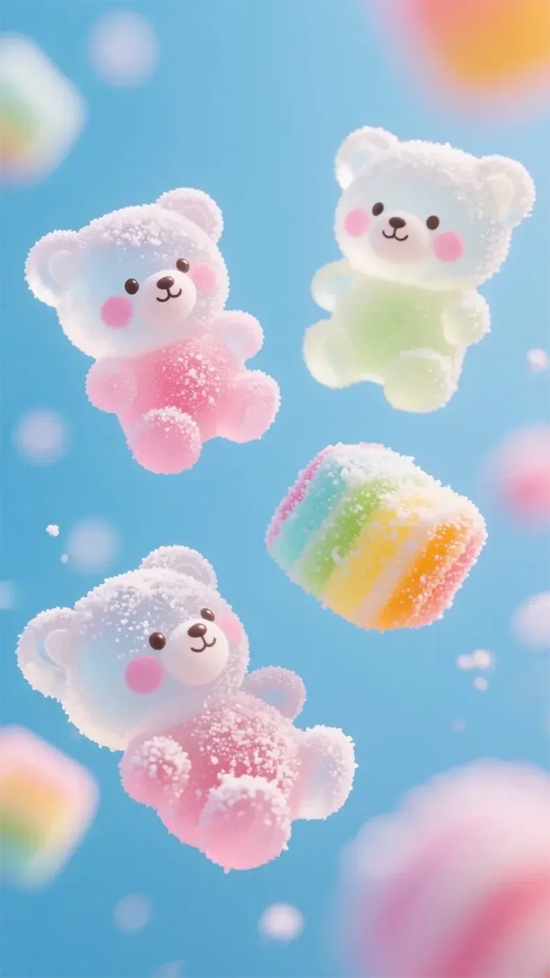 透明熊糖果手机高清静态壁纸#20250730210859