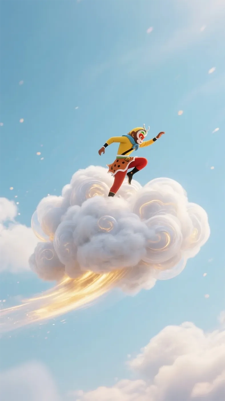 悟空跟斗云手机高清静态壁纸#20250801230741